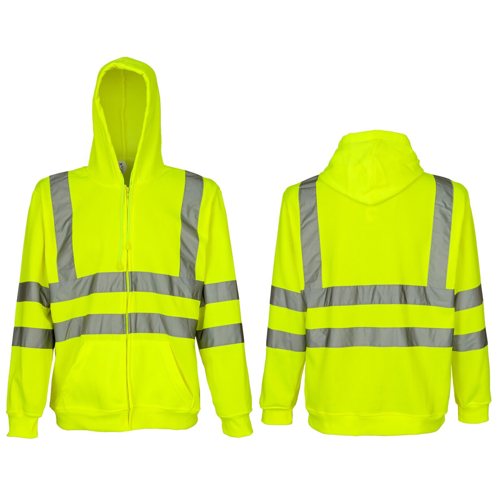 Consorte Arbeitsjacke Pullover Warnschutzpullover Pulli Warnschutz Sweatshirt Gelb Kaputze