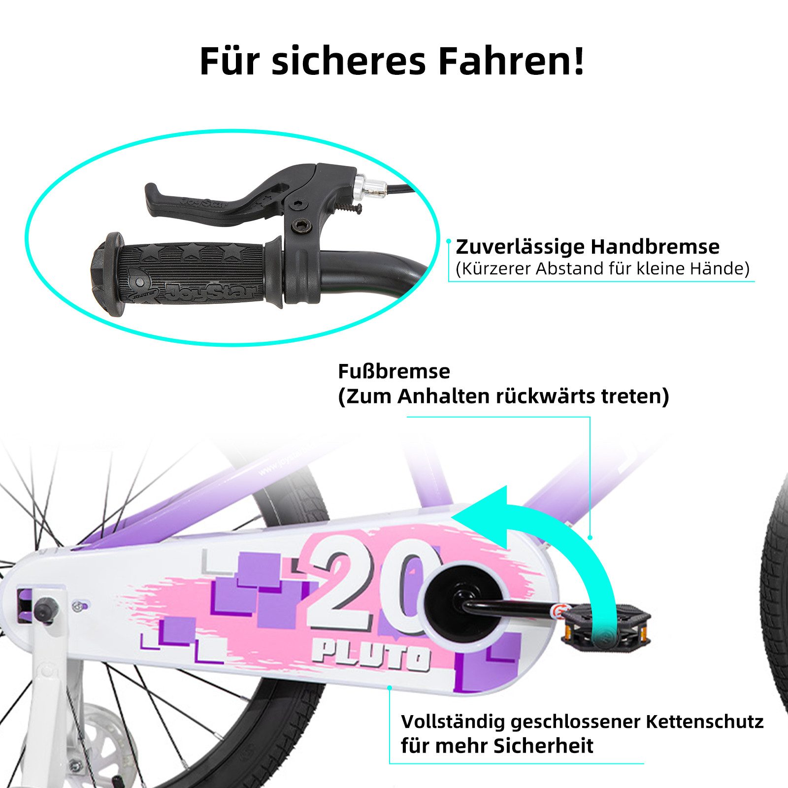 JOYSTAR Kinderfahrrad 12/14 /16/18/20 Zoll fahrrad für Jungen und Mädchen 3-12 Jahre, Mit Korb, Stützrädern, Fahrradklingel, Flaschenhalter, Kettenabdeckung