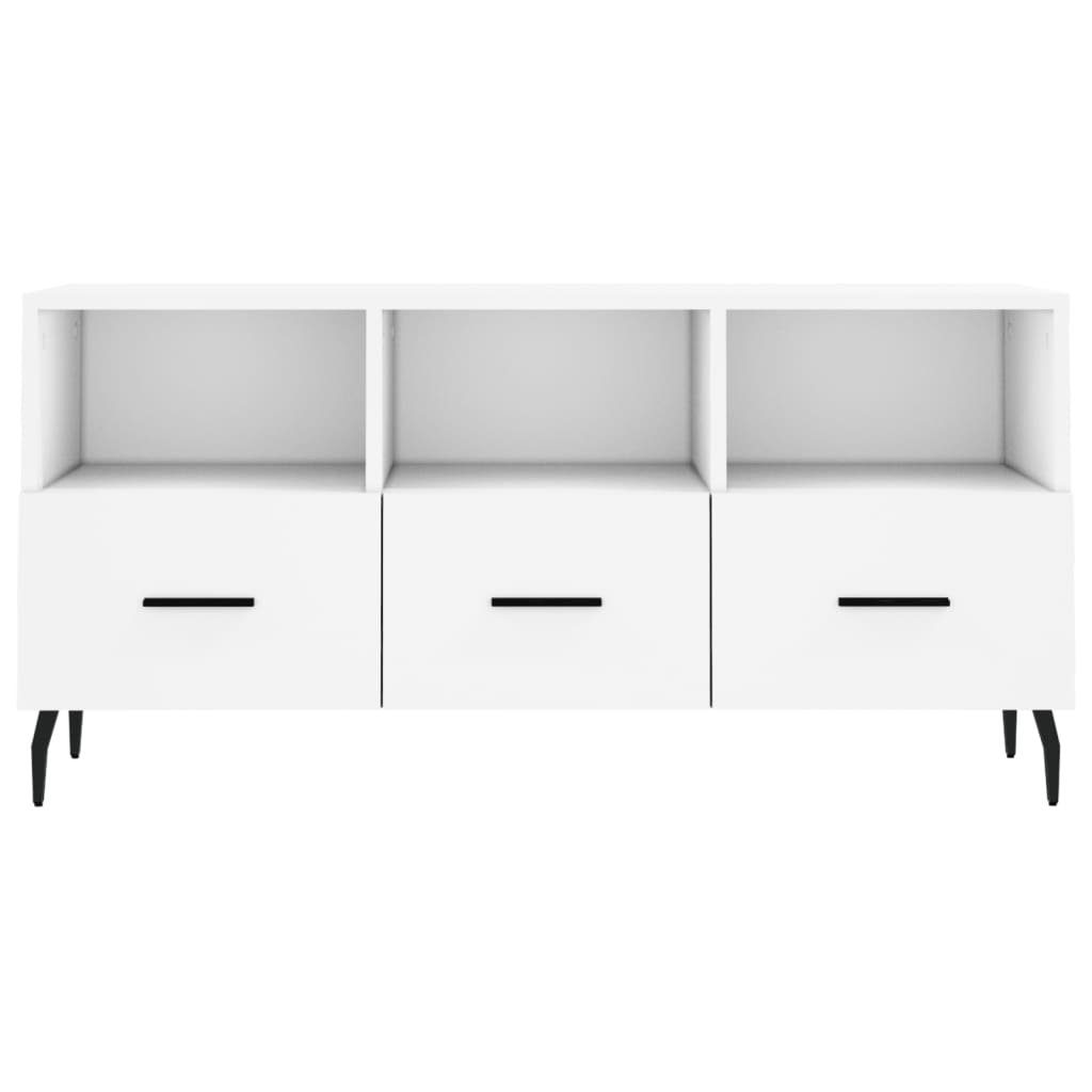 furnicato Holzwerkstoff TV-Schrank Weiß cm 102x36x50