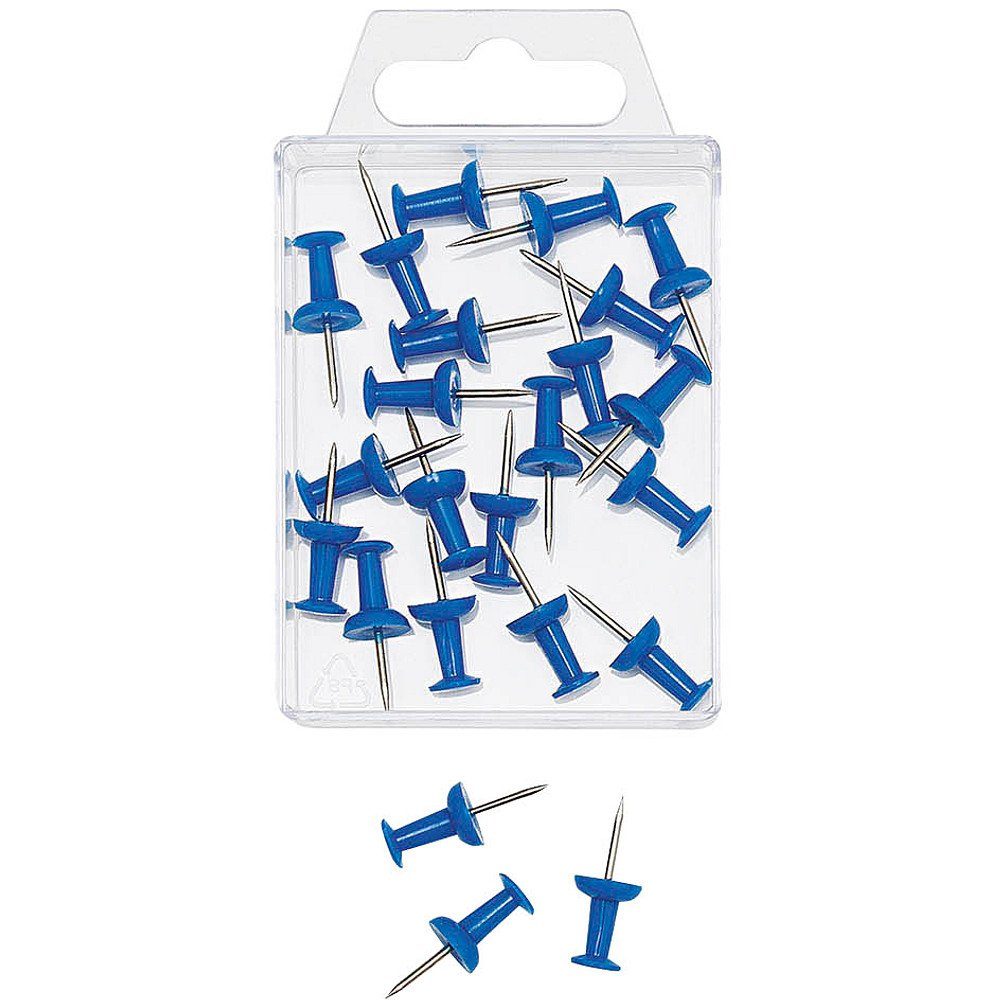 WEDO Pinnnadel 20 Pinnnadeln in Diabolo-Form - blau, Nadellänge = 1,1 cm