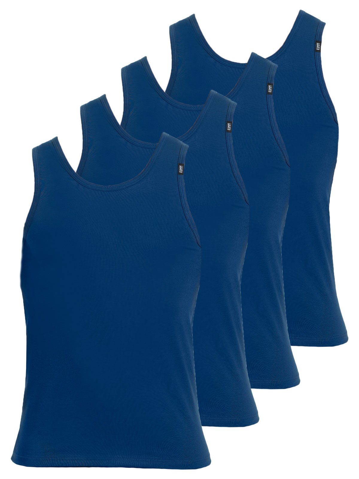KUMPF Achselhemd 4er Sparpack Herren Unterhemd Bio Cotton (Spar-Set, 4-St) hohe Markenqualität darkblue
