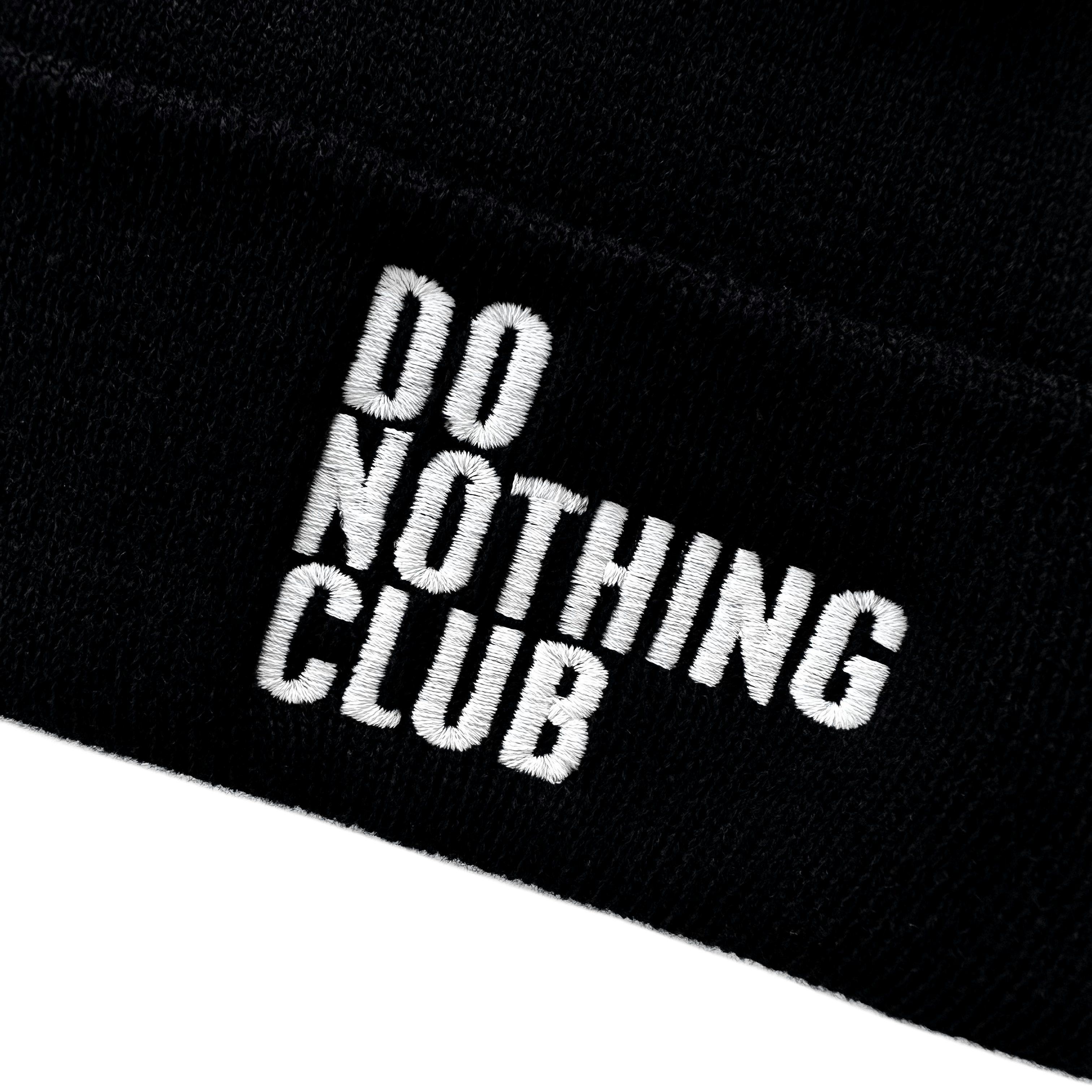 Spruch Do mit Umschlag Club Noting breitem Schnoschi Statement bestickt Strickmütze (unisex) Wintermütze