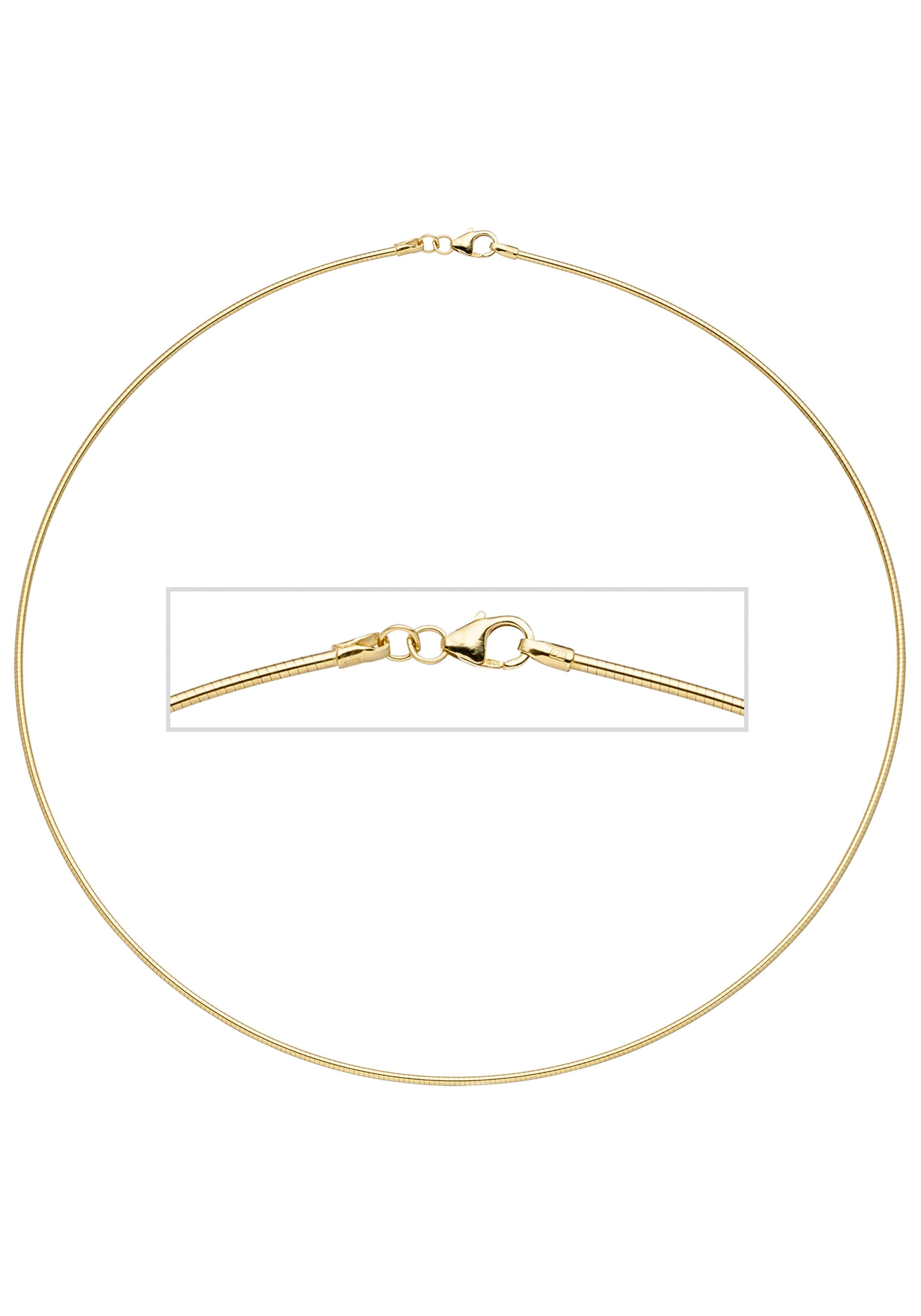 JOBO Halsreif, 925 Silber vergoldet 45 cm 1,5 mm