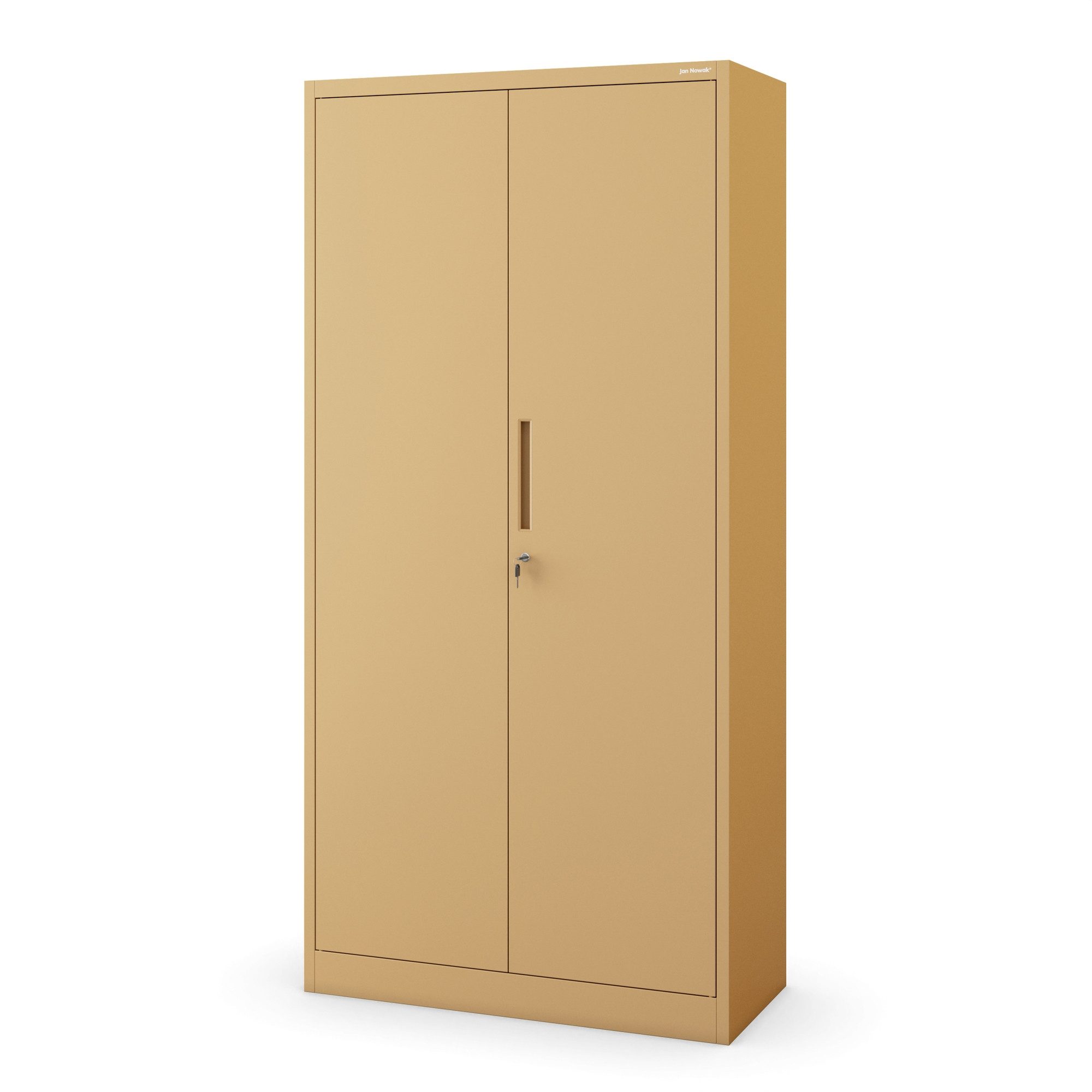 Jan Nowak Mehrzweckschrank Metall Mehrzweckschrank 90 cm DAWID 3 Zonen abschließbar Stahl (Putzschrank Büro Garderobe Sozialraum Kleiderstange Schlüssel, 0,6 mm 185 x 90 x 45 cm Wandmontage Schloss 2 Schlüssel robust) 3 Zonen Halbablage Driegelpunkt-Schloss langlebig 13 Farben