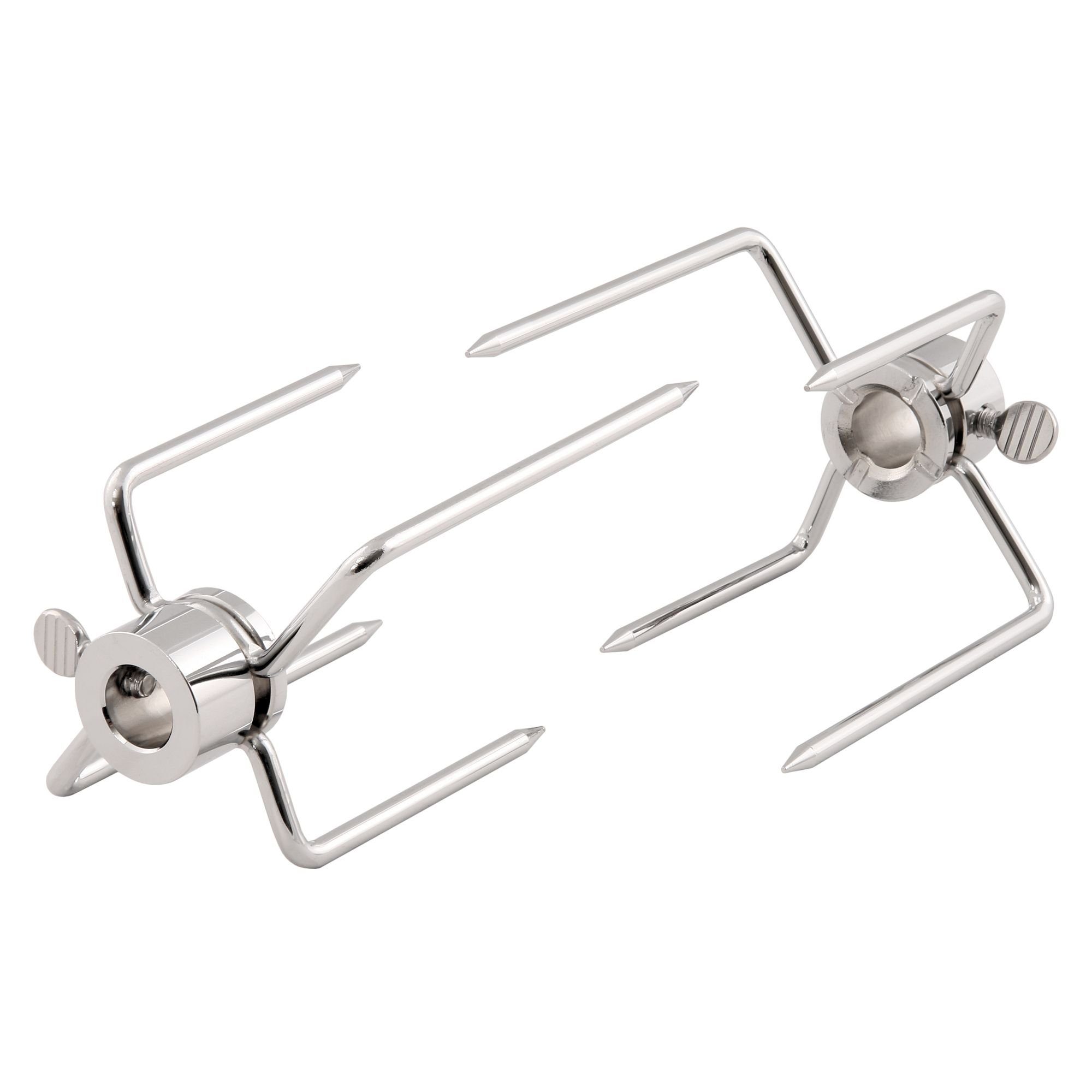 BBQ-Toro Drehspieß Fleischnadeln (2 Stk), Fleischklammern für BBQ, Hähnchen, Schaschlik