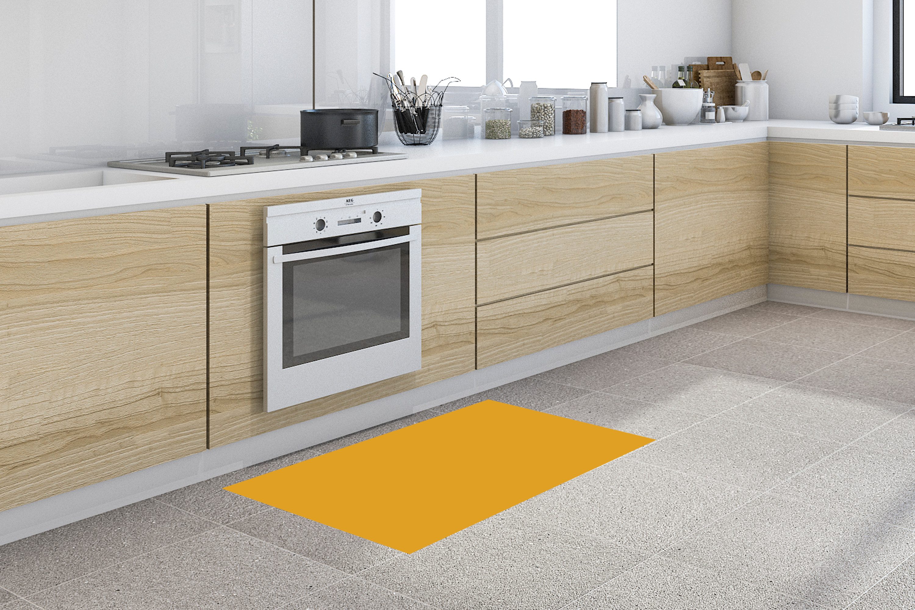 MuchoWow Küchenläufer Ockergelb - Herbst - Interieur, aus Kunststoff, Küche günstig online kaufen