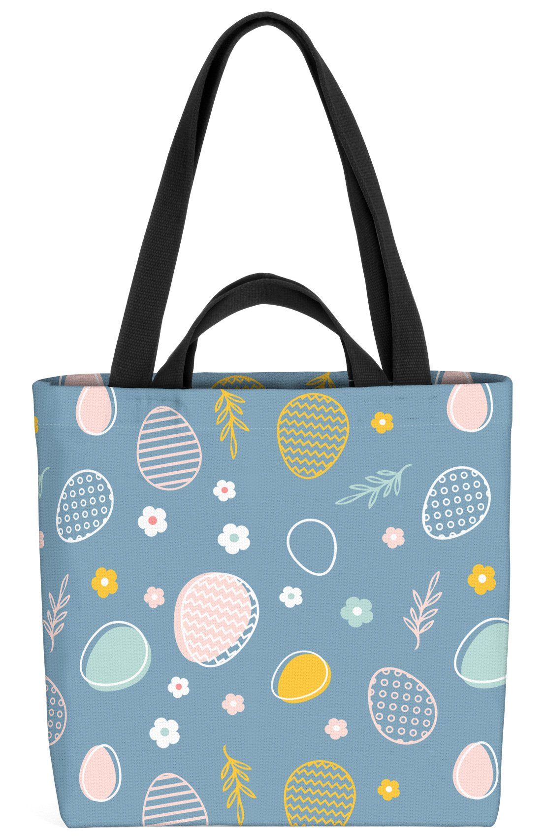 VOID Henkeltasche (1-tlg), Ostermuster Ostern Hase Muster Design Eier Garten Osterhase Dekoration