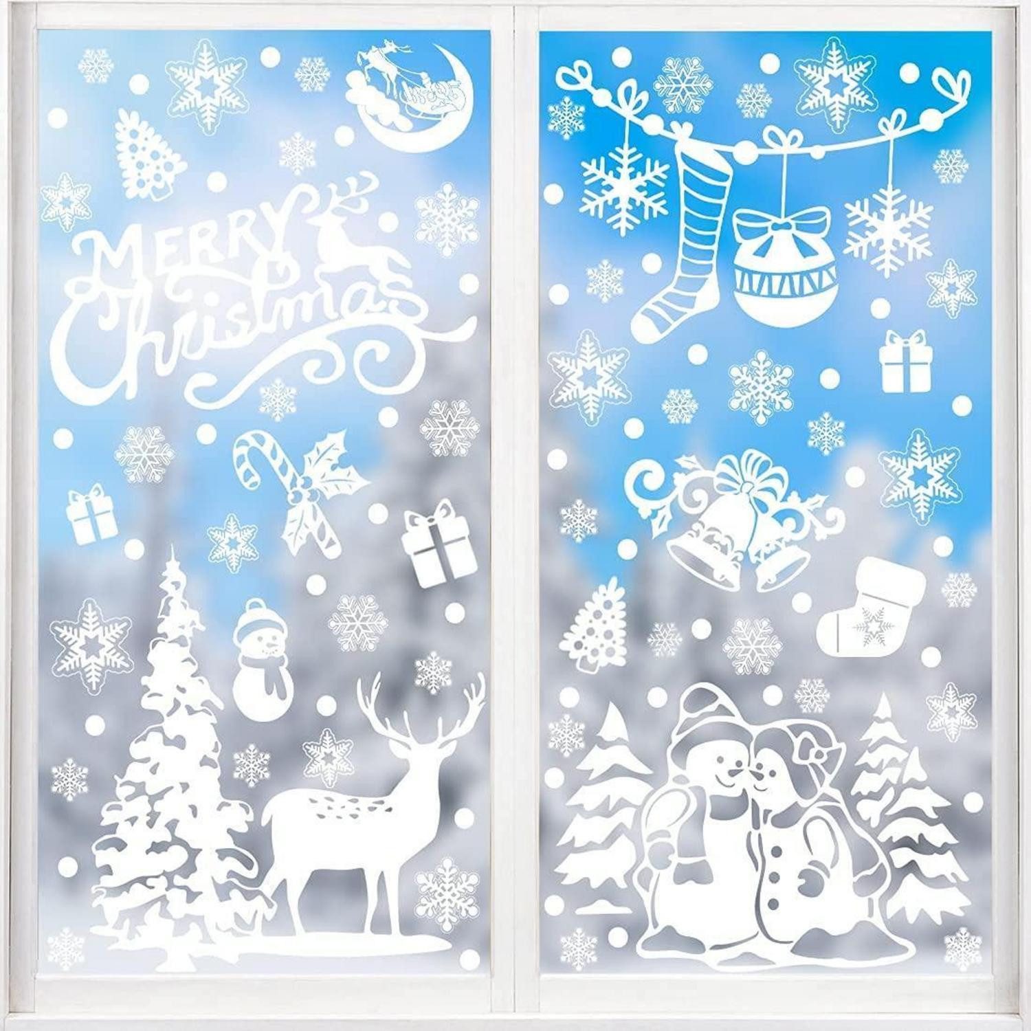 LuxusKollektion Fensterbild Fensterbilder Weihnachten 8 Stk. PVC
