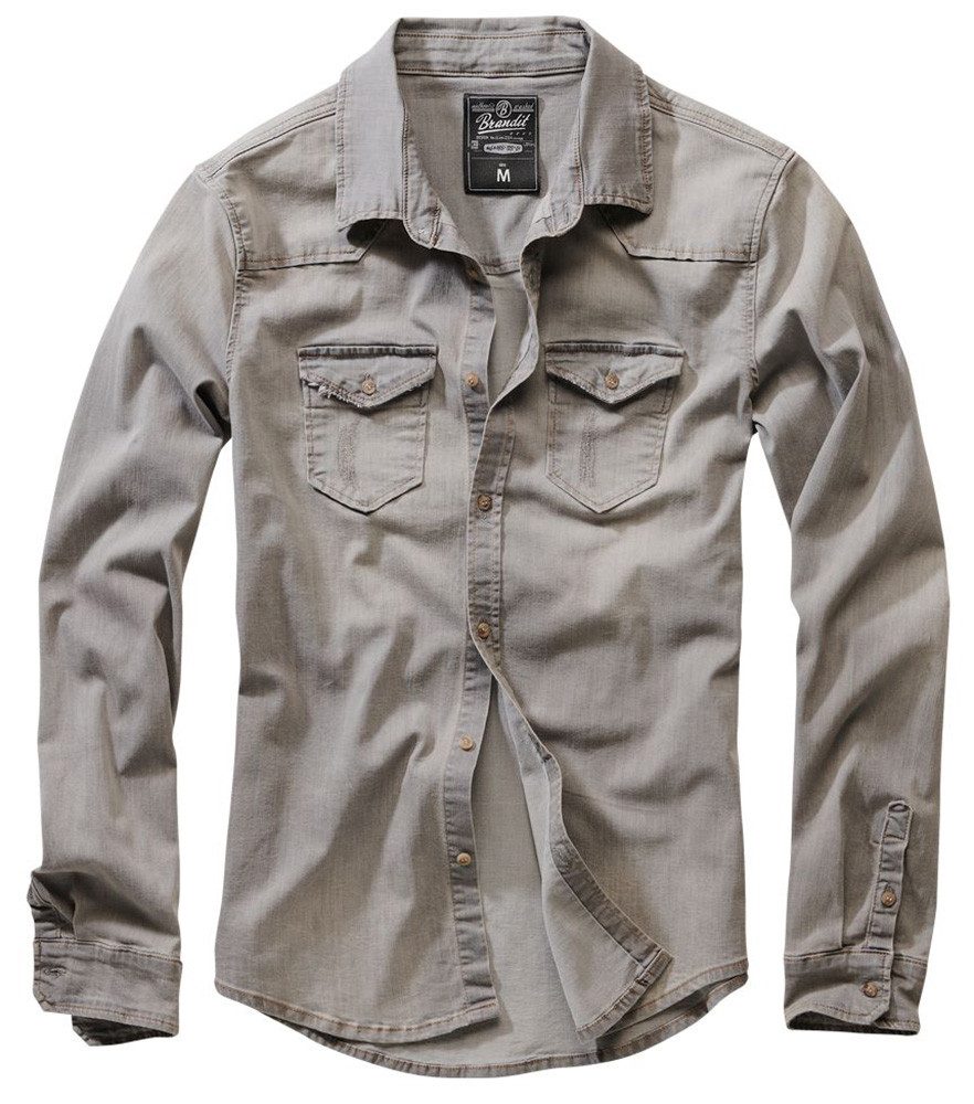 Brandit Langarmhemd Riley Denim Shirt Long günstig online kaufen