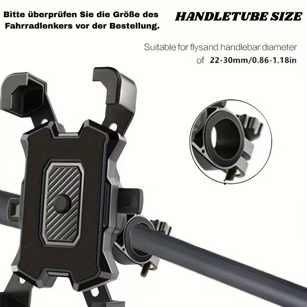 LIVINO Motorhalterung Motorrad Handyhalterung Anti-Shake 4 Krallen Universal ABS, Anti Shake System, 4 Krallen Fixierung, stabile Lenkerbefestigung