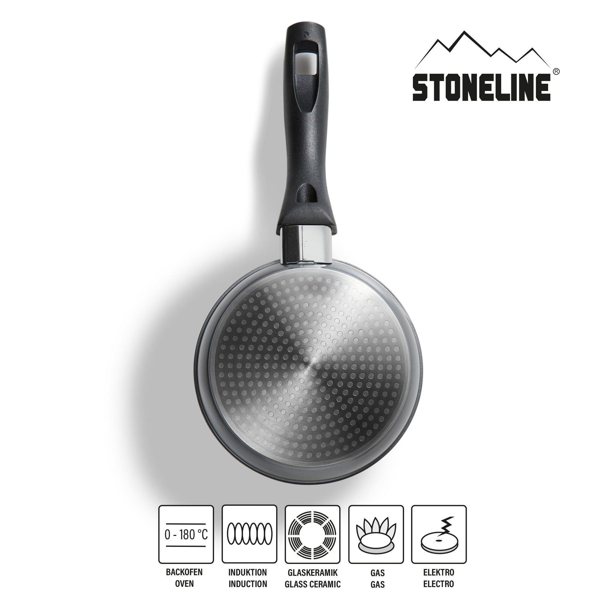STONELINE Bratpfanne, Aluminiumguss (1-tlg), mit echten Steinpartikeln, induktionsgeeignet, Designed in Germany