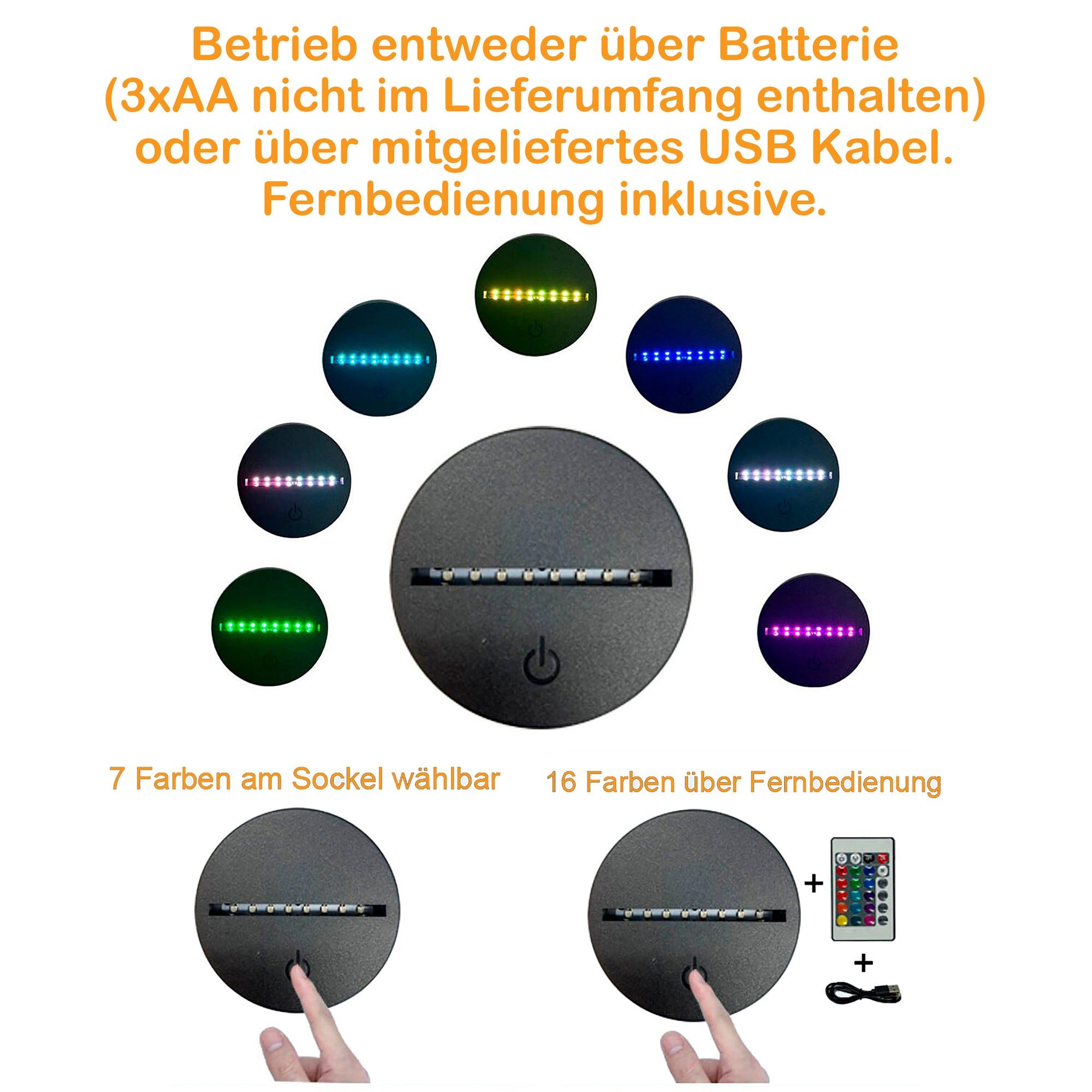 Lieblingsmensch LED Nachtlicht mit Gravur, Bester Mann, Acryl-Lampe mit romantischem Spruch, LED fest integriert, Farbwechsel oder feste Farbe mit Fernbedienung – Bild 5 von 5