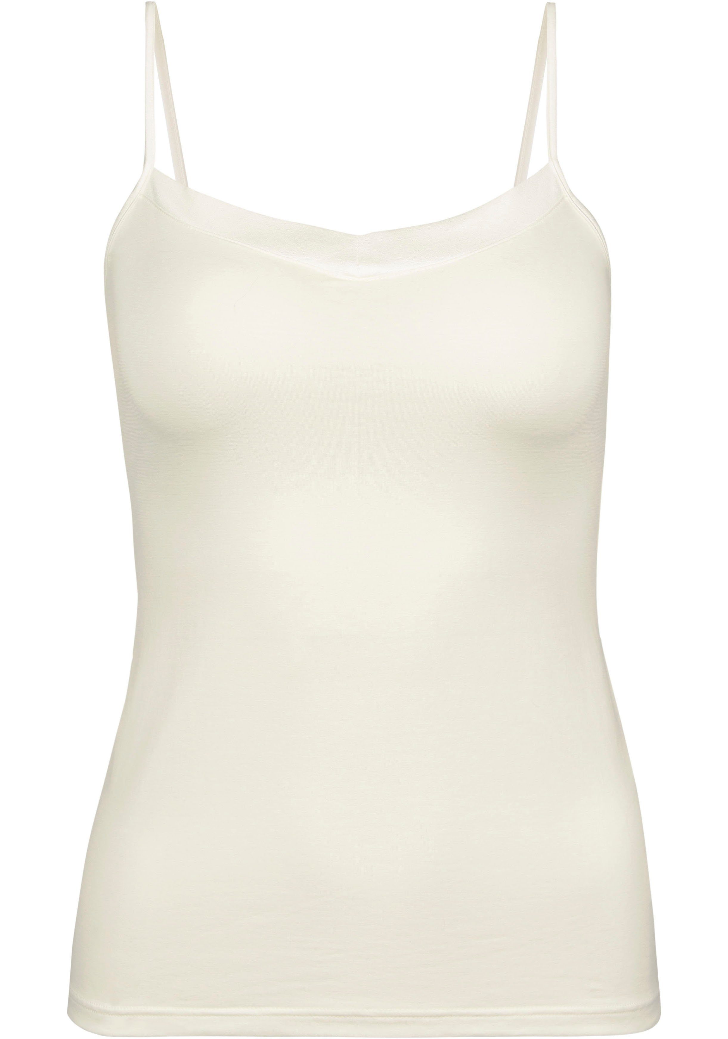 CALIDA Spaghettitop "Cate", Satin-Einsatz, Single Jersey Qualität, elastisc günstig online kaufen