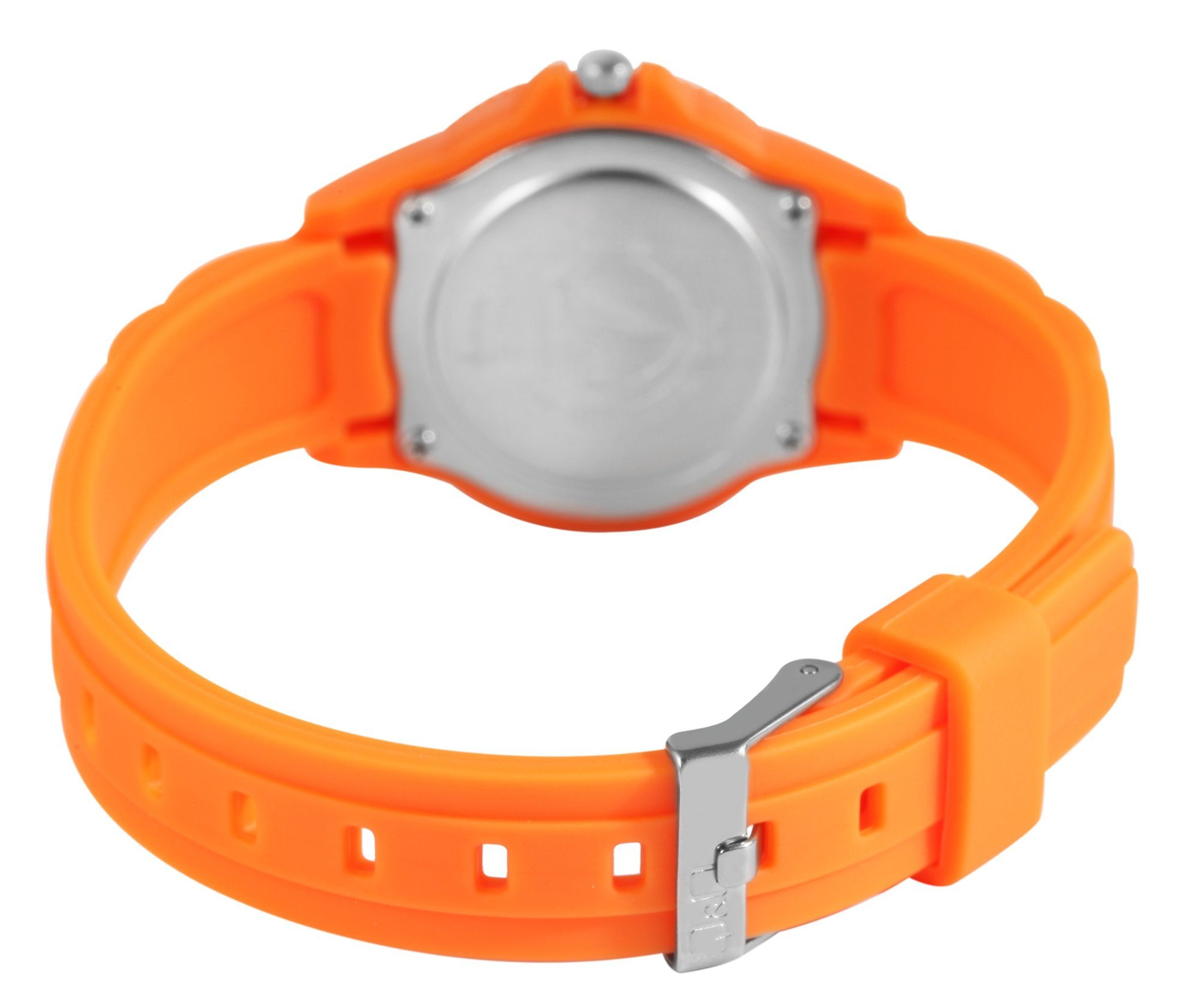 Q&Q Quarzuhr analoge Kinderuhr mit Silikonarmband 10 Bar wasserdicht V26A-00