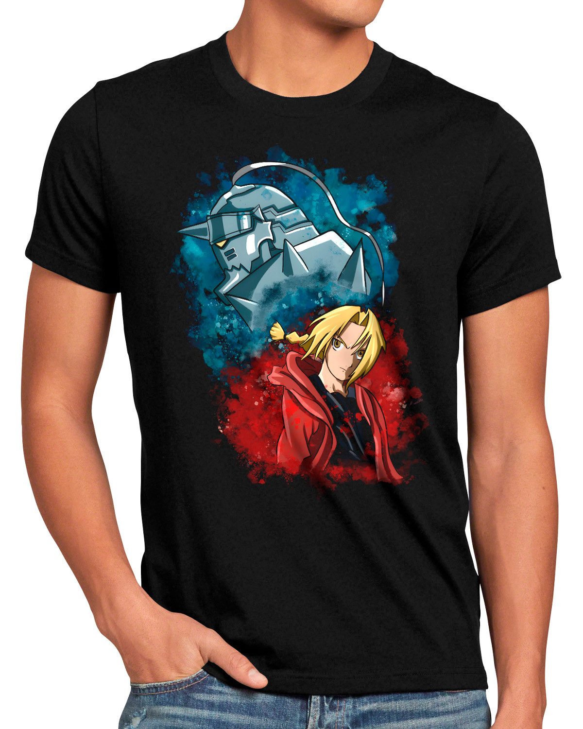 style3 T-Shirt Elric Brothers fullmetal anime mustang roy alchemist