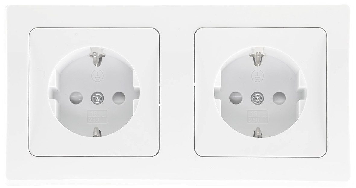 ChiliTec Unterputz-Steckdose DELPHI Serie weiss Rahmen Dimmer Schalter
