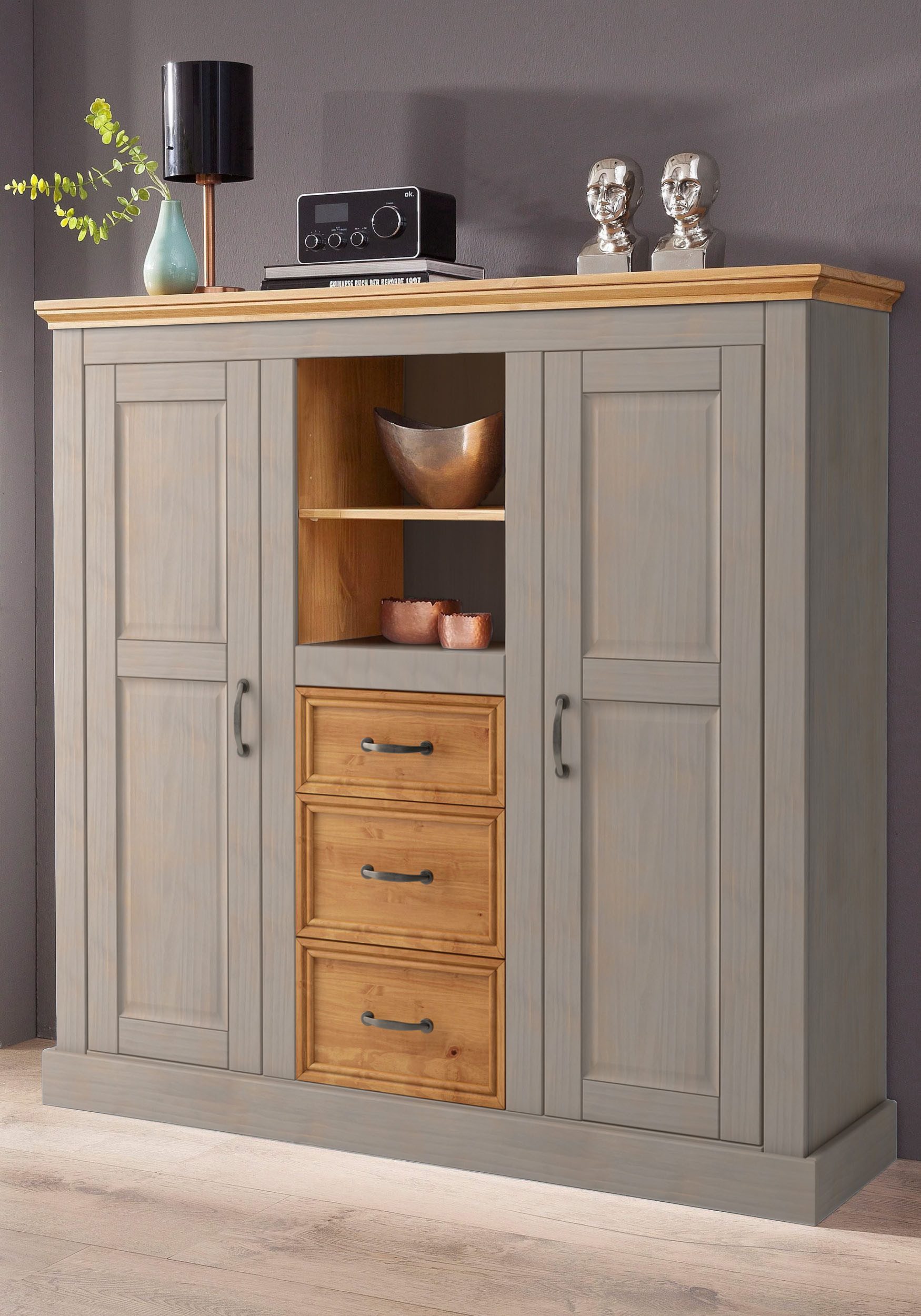 OTTO home Highboard Selma, Stauraumschrank, Breite 130 cm