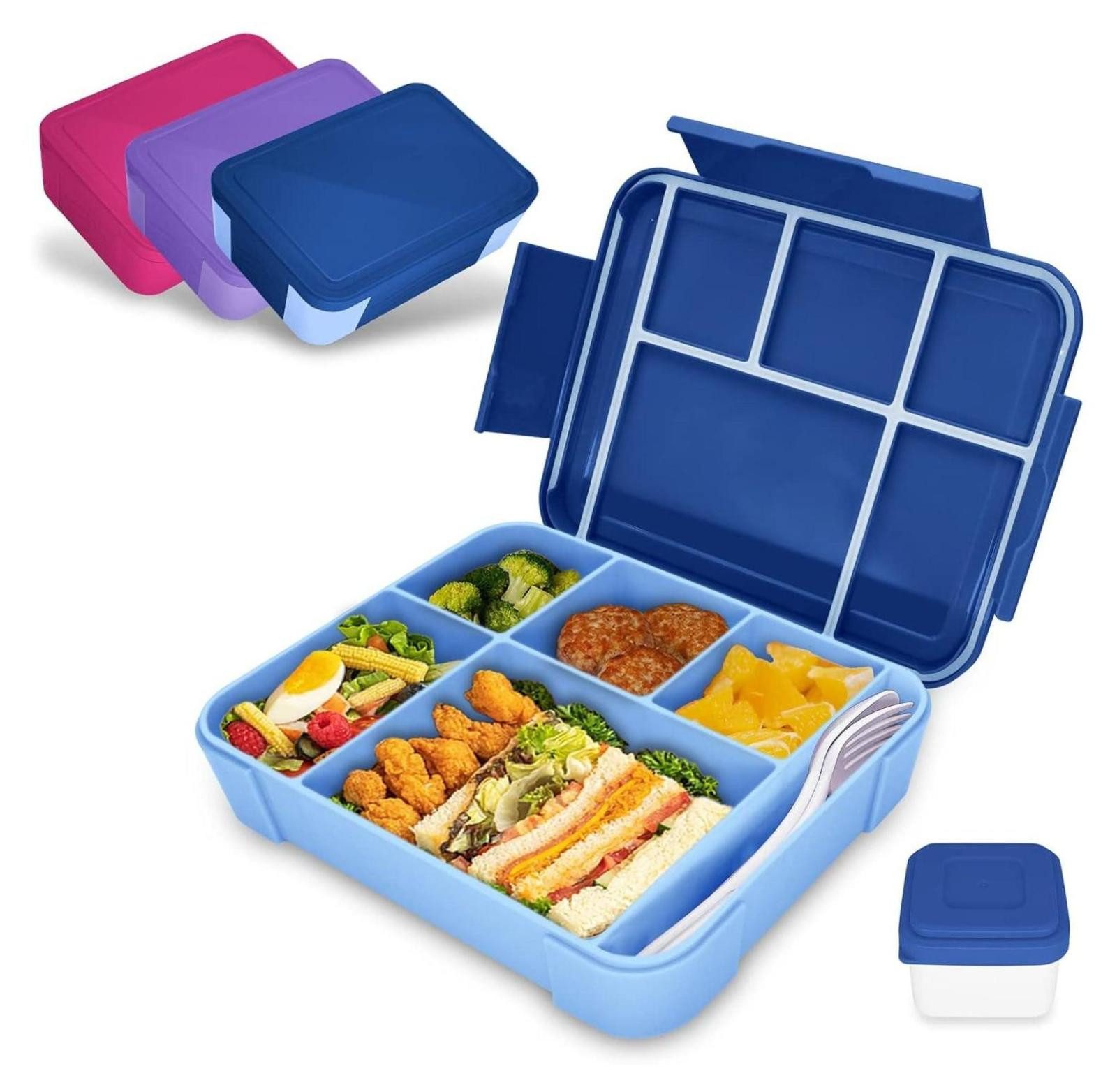 FELIXLEO Lunchbox Brotdose Kinder mit Fächern Bento Box Kinder Auslaufsicher, (1-tlg)