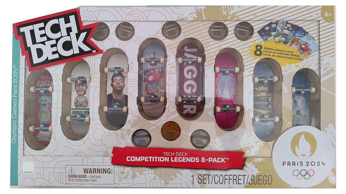 Tech Deck Miniskateboard Tech Deck Competition Legends 8-Pack, Set mit 8 authentischen Fingerbo