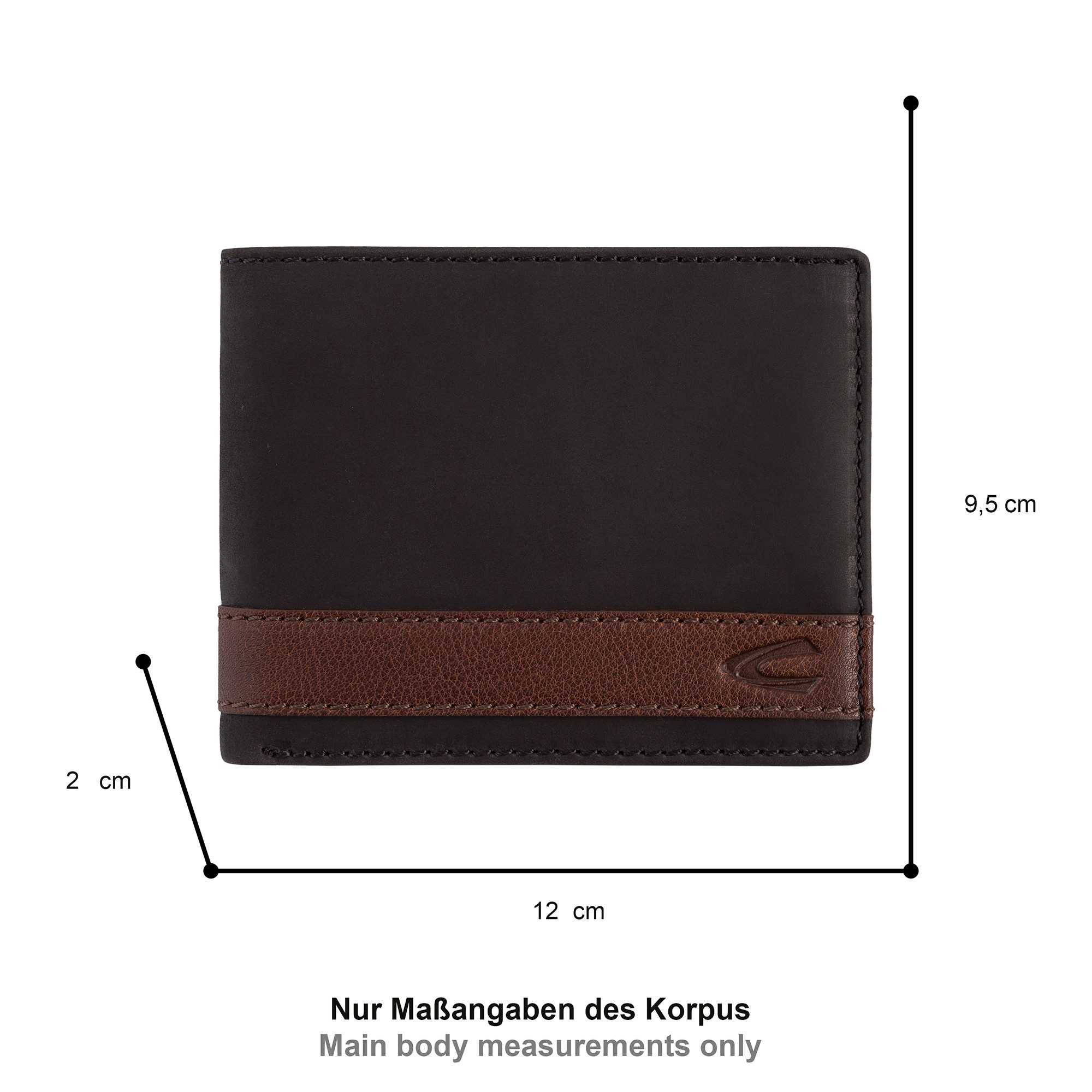 camel active Geldbörse Taipeh, aus hochwertigem Rindsleder mit braunen Quer günstig online kaufen