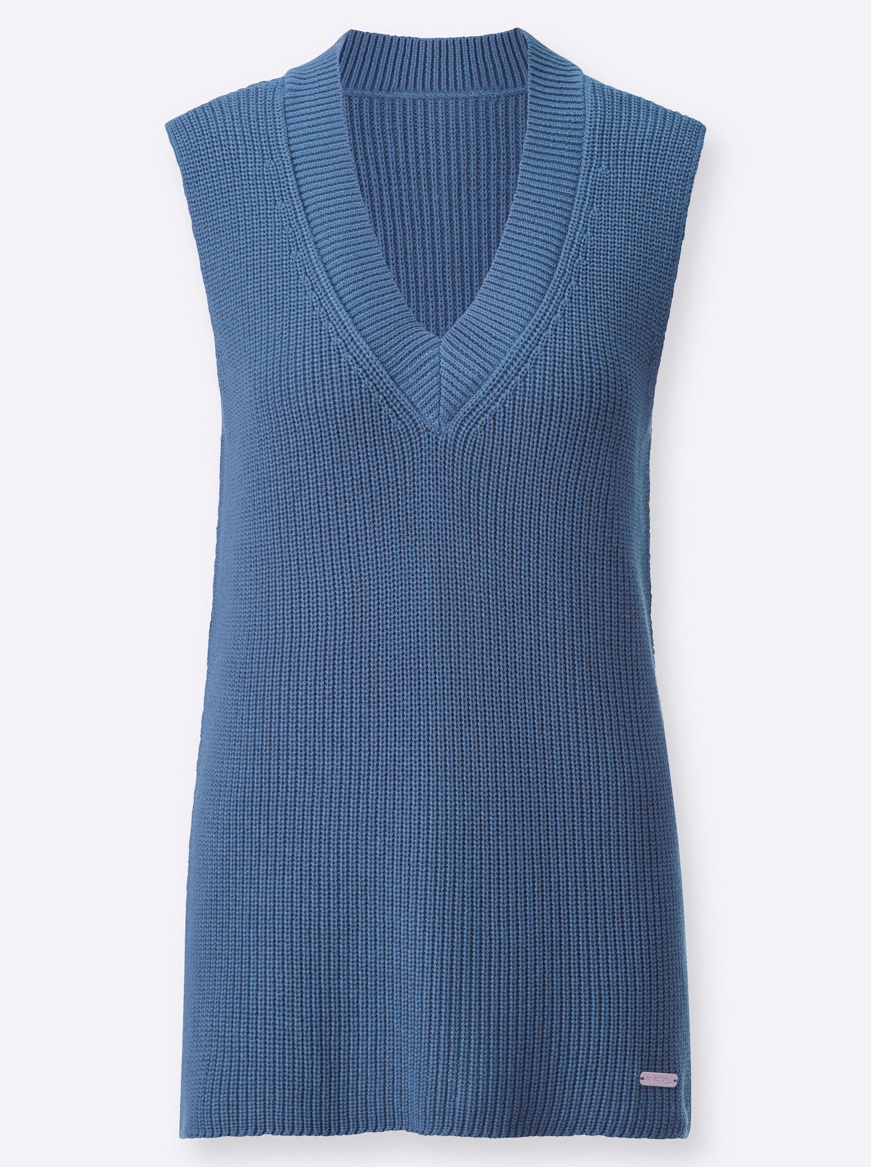Witt Strickpullover Pullunder Ärmellos Rippoptik