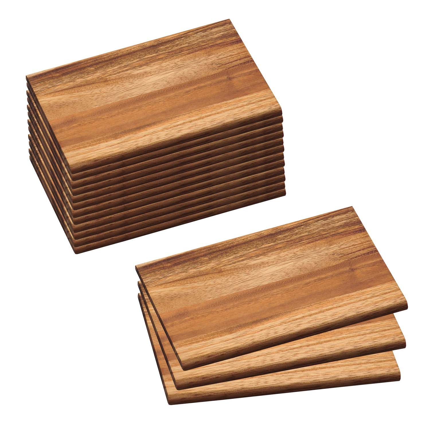 Kesper Frühstücksbrett 15 Stück Frühstücksbrettchen, Akazie - 23 x 15cm, Holz, (15-St), zum Brandmalen oder für eine Laser Gravur geeignet
