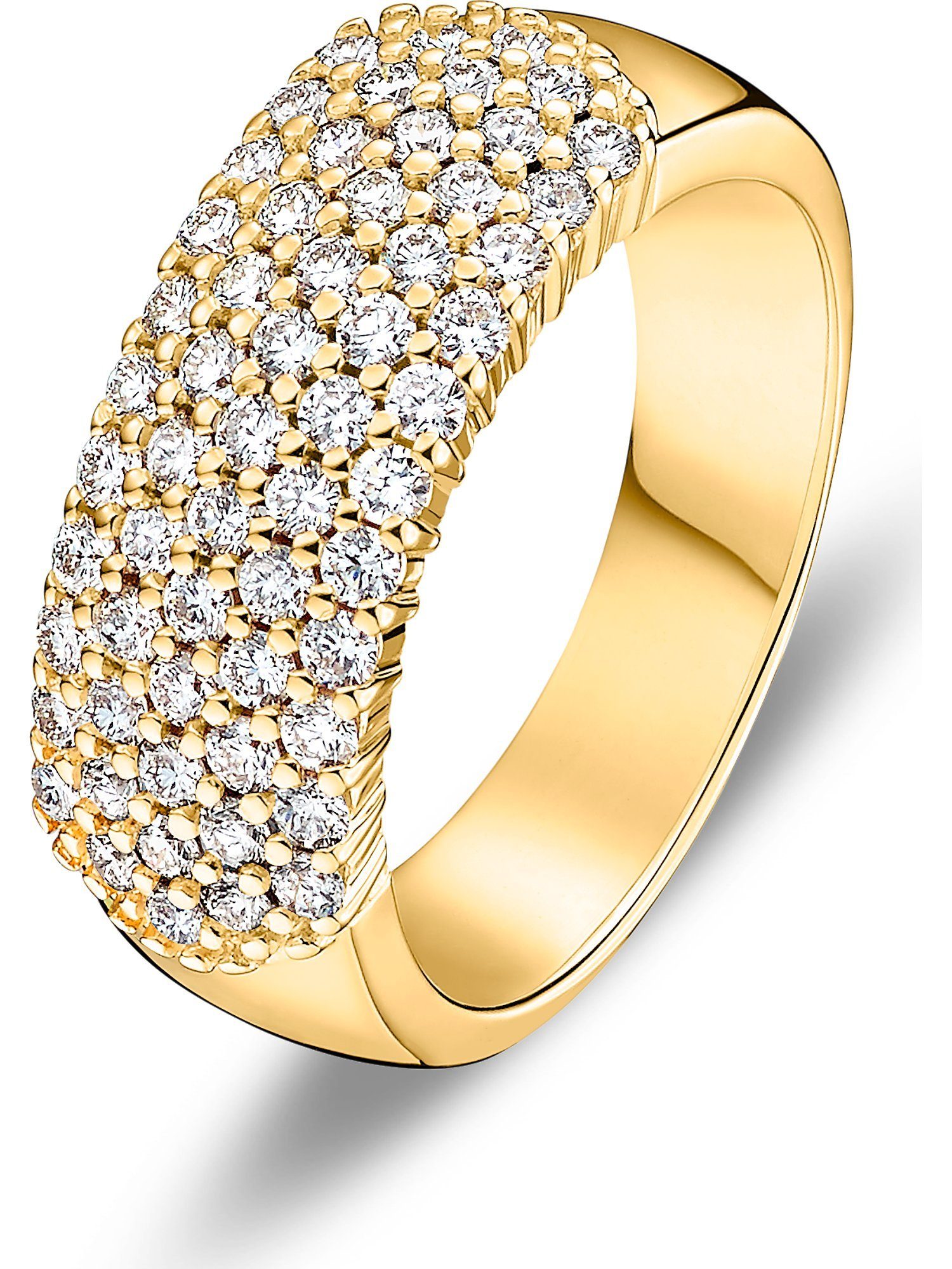 CHRIST Diamantring CHRIST Damen-Damenring 585er Gelbgold 59 Diamant, mit  Brillanten