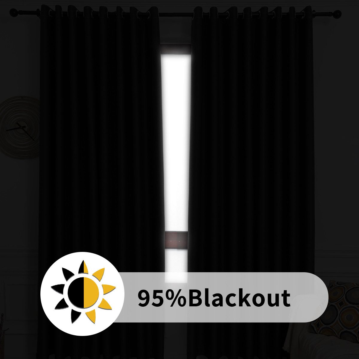 Simloveve Vorhang Gardinen Wärmeisolierende Schlafzimmer Blackout günstig online kaufen