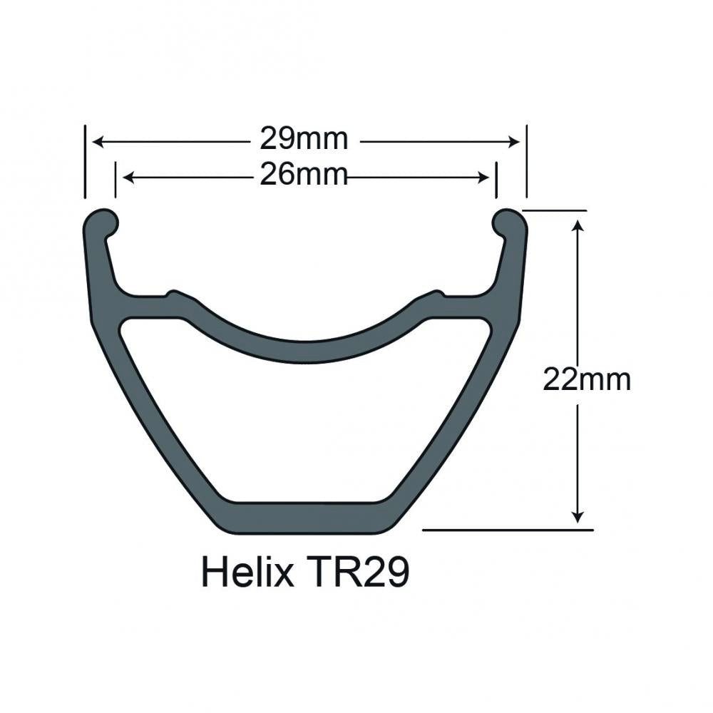 Sunringle Laufrad Sunringlé Felge Sunringle Helix Tr29 27.5 28L Schwarz