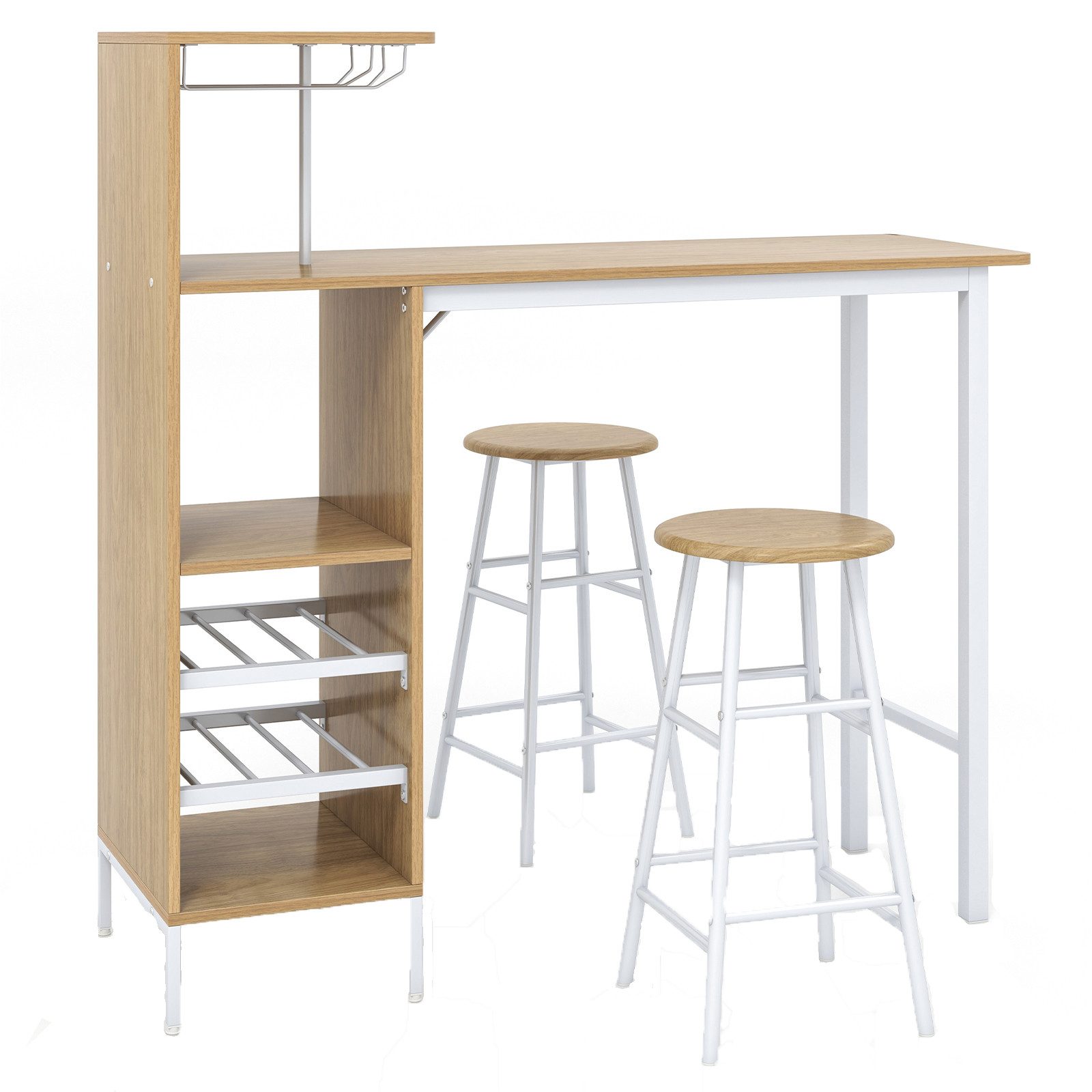 KOMFOTTEU Bartisch mit Barhocker (Set, 3-St), günstig online kaufen