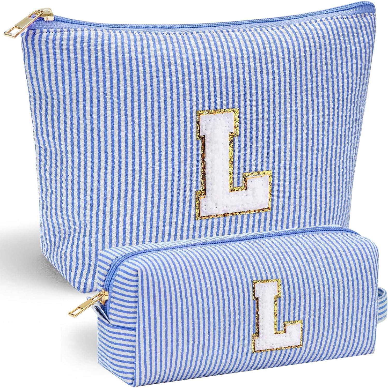 Coonoor Kosmetiktasche Groß Kosmetiktasche Set Косметички mit Buchstaben, Damen Mädchen Geburtstagsgeschenk für Frauen