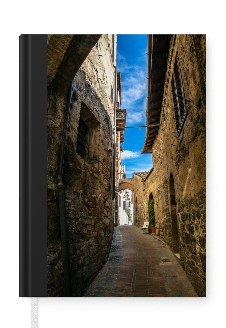 MuchoWow Notizbuch Die Altstadt von San Gimignano in Italien, Journal, Merkzettel, Tagebuch, Notizheft, A5, 98 Seiten, Haushaltsbuch