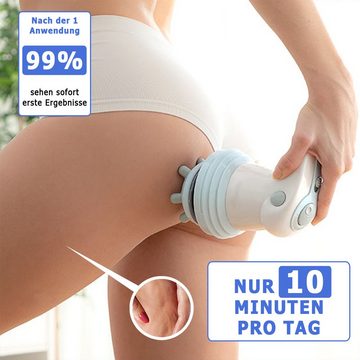 TOMGUN Massagegerät ANTI CELLULITE INFRAROT MASSAGEGERÄT + 5 AUFSÄTZE, Straft die Haut, 1-tlg., Reduziert Körperfett und Cellulite bis zu 99%