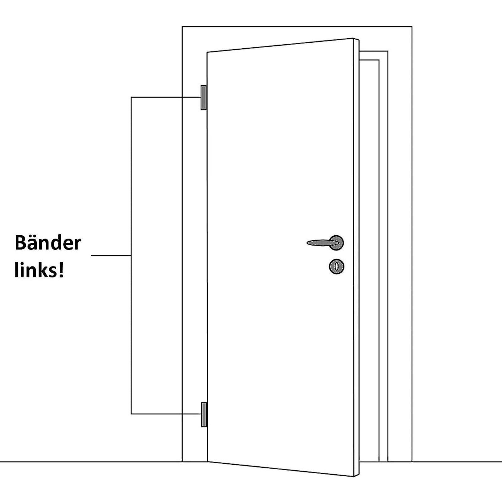 SO-TECH® Einsteckschloss Türschloss wahlweise Buntbart, WC oder Profilzylinder, Links, Buntbart BB, Dornmaß 55, 2150087