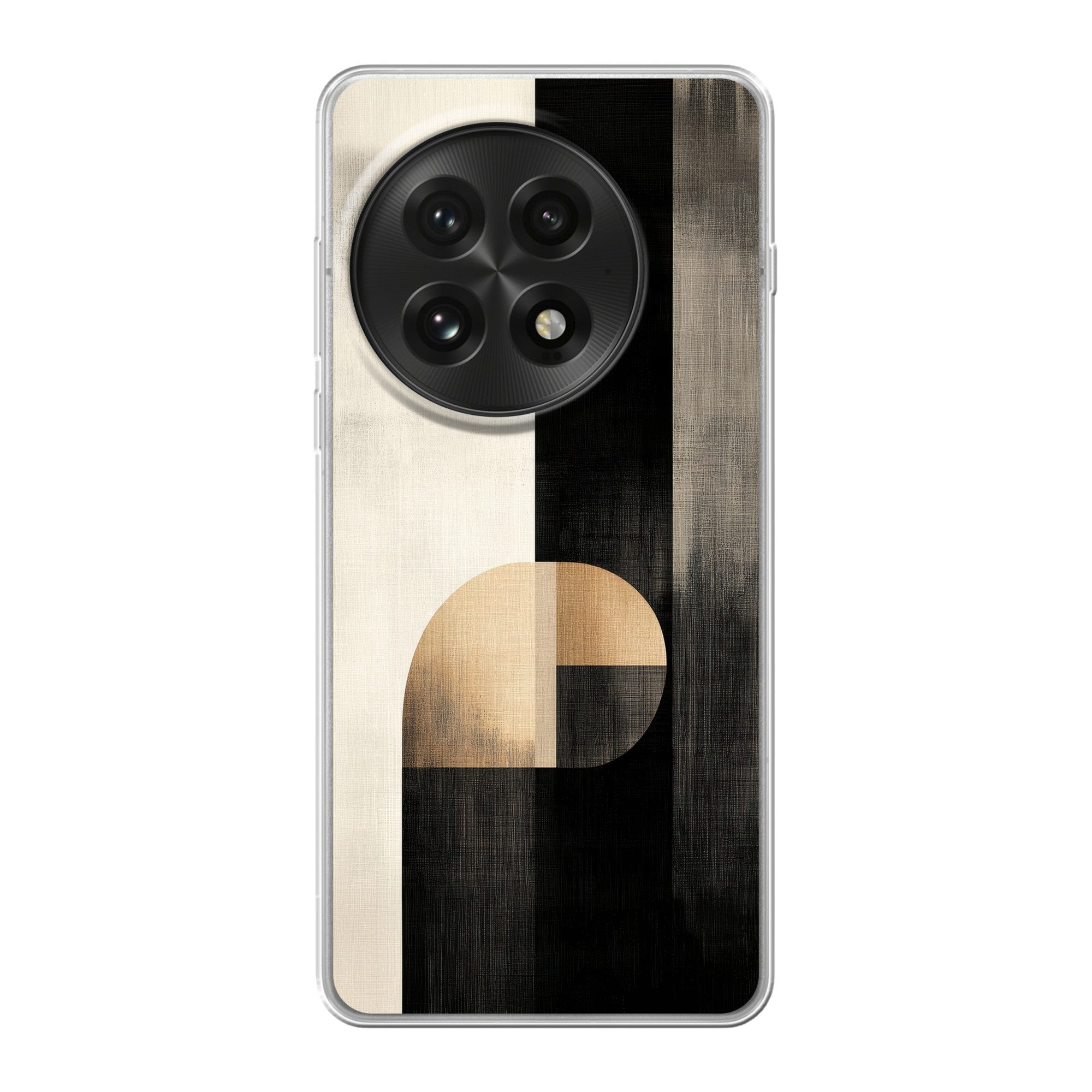 MuchoWow Handyhülle für OnePlus 13 Formen - Modern - Schwarz, Phone Case, Silikon, Schutzhülle Dünn