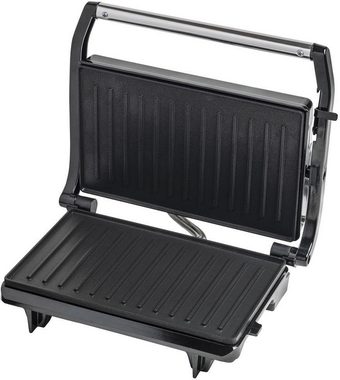 bestron Kontaktgrill APM123Z Viva Italia, 700 W, auch als Sandwich-/Panini-Kontaktgrill einsetzbar, antihaftbeschichtet