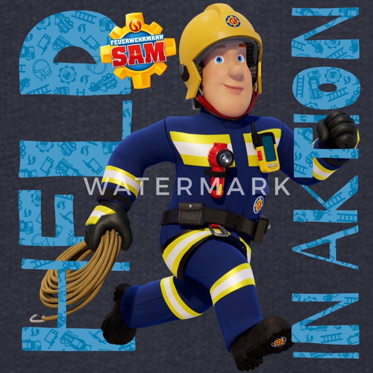 Spreadshirt Hoodie Feuerwehrmann Sam™ Held In Aktion Cooles Design Kinder Premium Hoodie (1-tlg)