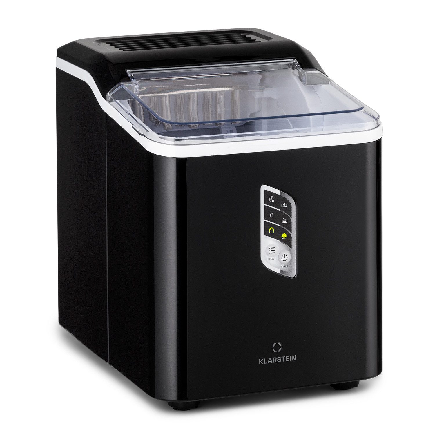 Klarstein Eiswürfelmaschine Albaron Eismaschine 12 kg/24h 1,5L Bullet-Eis 2 Größen 9/7,5 Min. LCD, Ice Maker Eiswürfelbereiter Bullet-Eis für 9 Würfel pro Zyklus