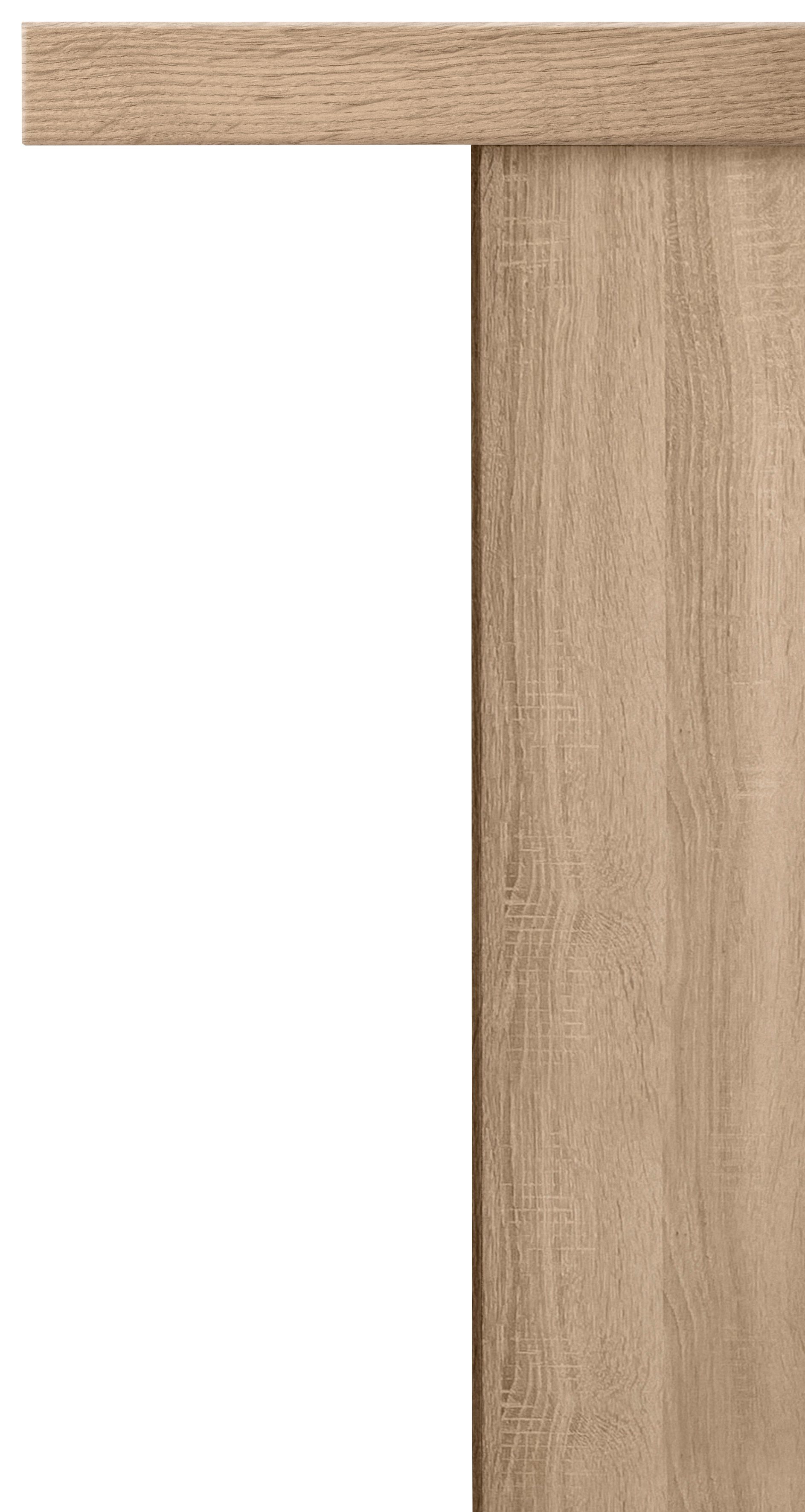 wiho Küchen Eckunterschrank Sonoma cm 110 Weiß Eichefarben matt, Korpus Arbeitsplatte: Front: Cali breit und | eichefarben