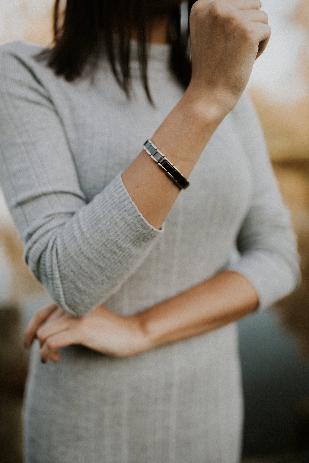 Lunavit Armband Lunavit Magnetarmband Olymp Jade schwarz/rosé günstig online kaufen