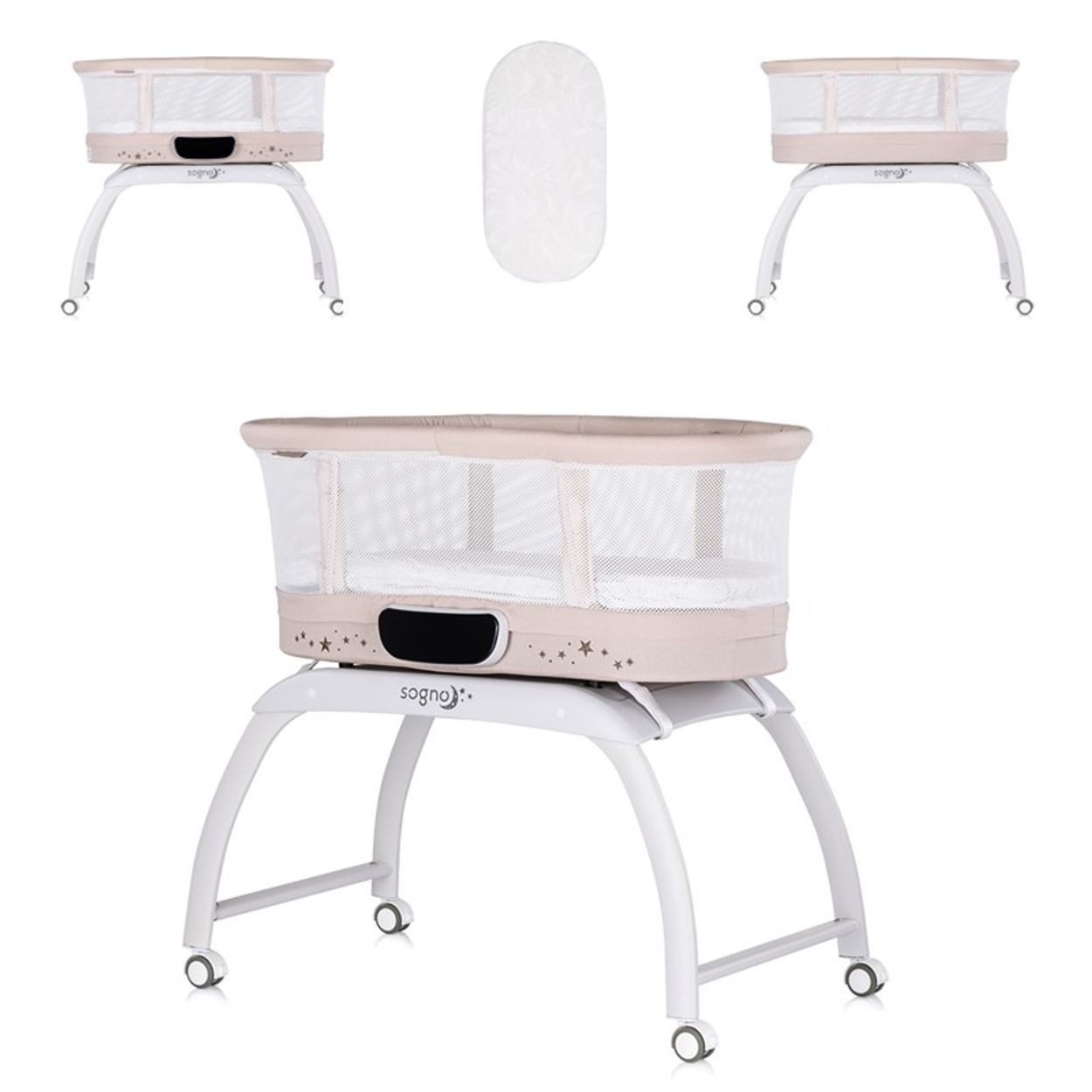 Chipolino Komplettbett Beistellbett Sogno 2 in1, Spieltisch, Fernbedienung, günstig online kaufen