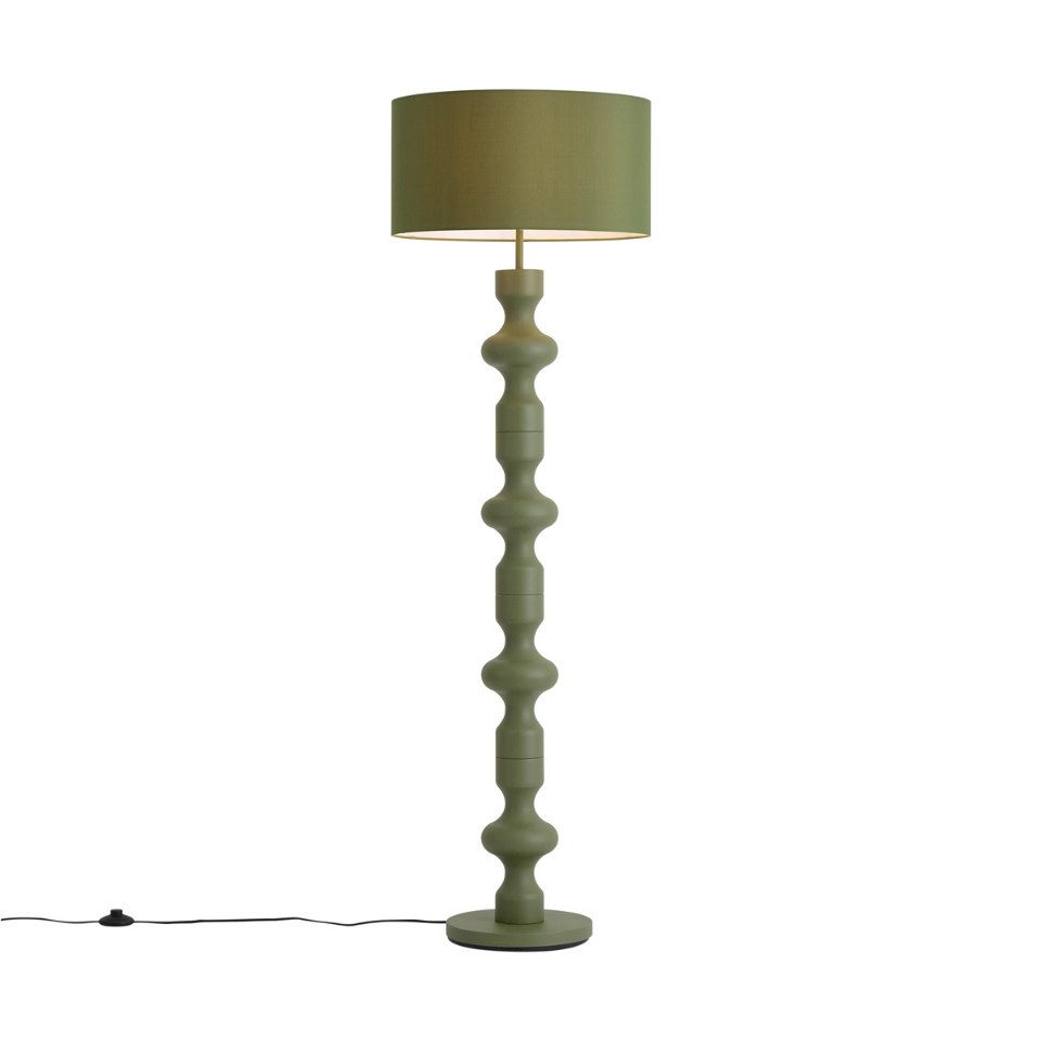 Qazqa Stehlampe Captain, ohne Leuchtmittel, Warmweiß, QAZQA Stehlampe, e27, Grün, Stahl, Retro