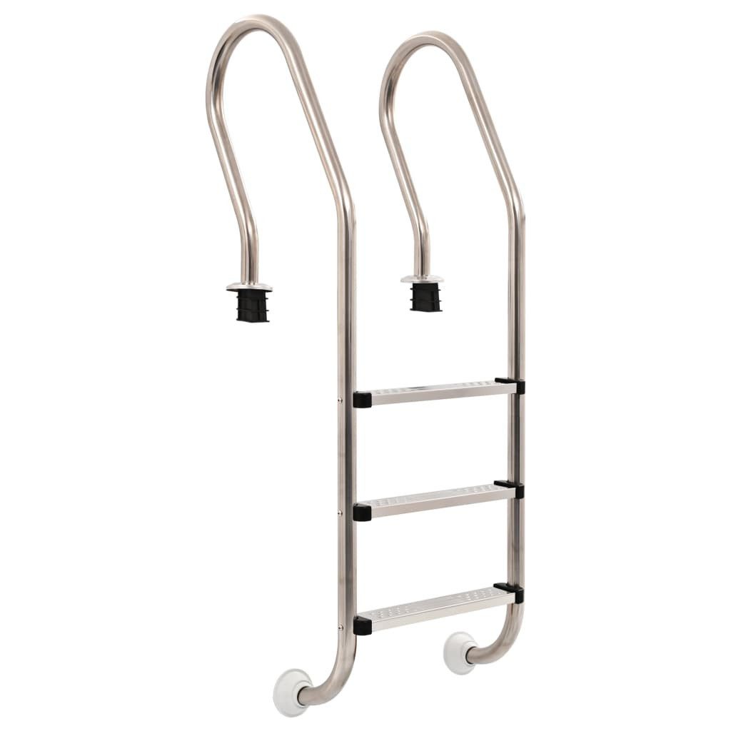 Poolleiter Einstiegsleiter Pool-Leiter 3 Stufen 120 cm Edelstahl 304