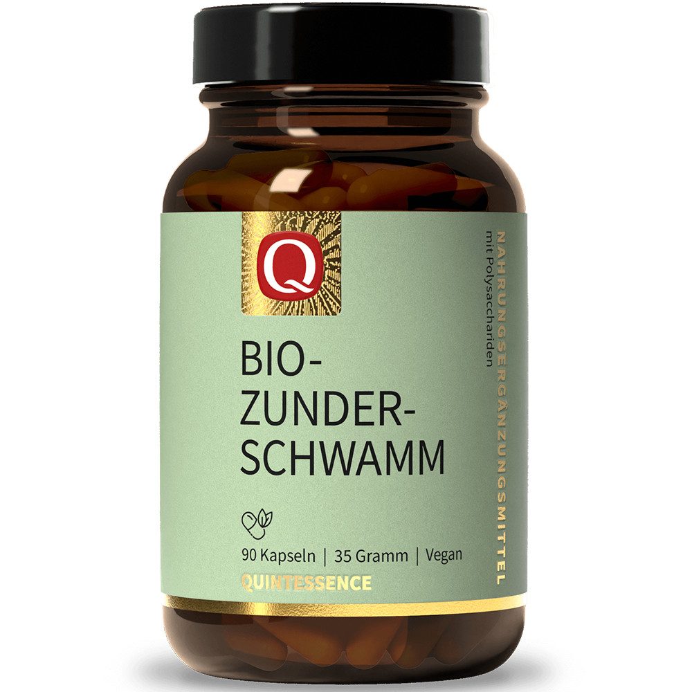 Quintessence Bio Zunderschwamm Pilzextrakt – 12:1 Extrakt- mit 20 mg Acerola- 90 vegane Kapseln mit 300mg Extrakt pro Kapsel - in Bioqualität - kombiniert mit Bio Acerola Pulver - Hochwertige Premiumqualität mit Beta-Glucanen & Polysacchariden, 36 g