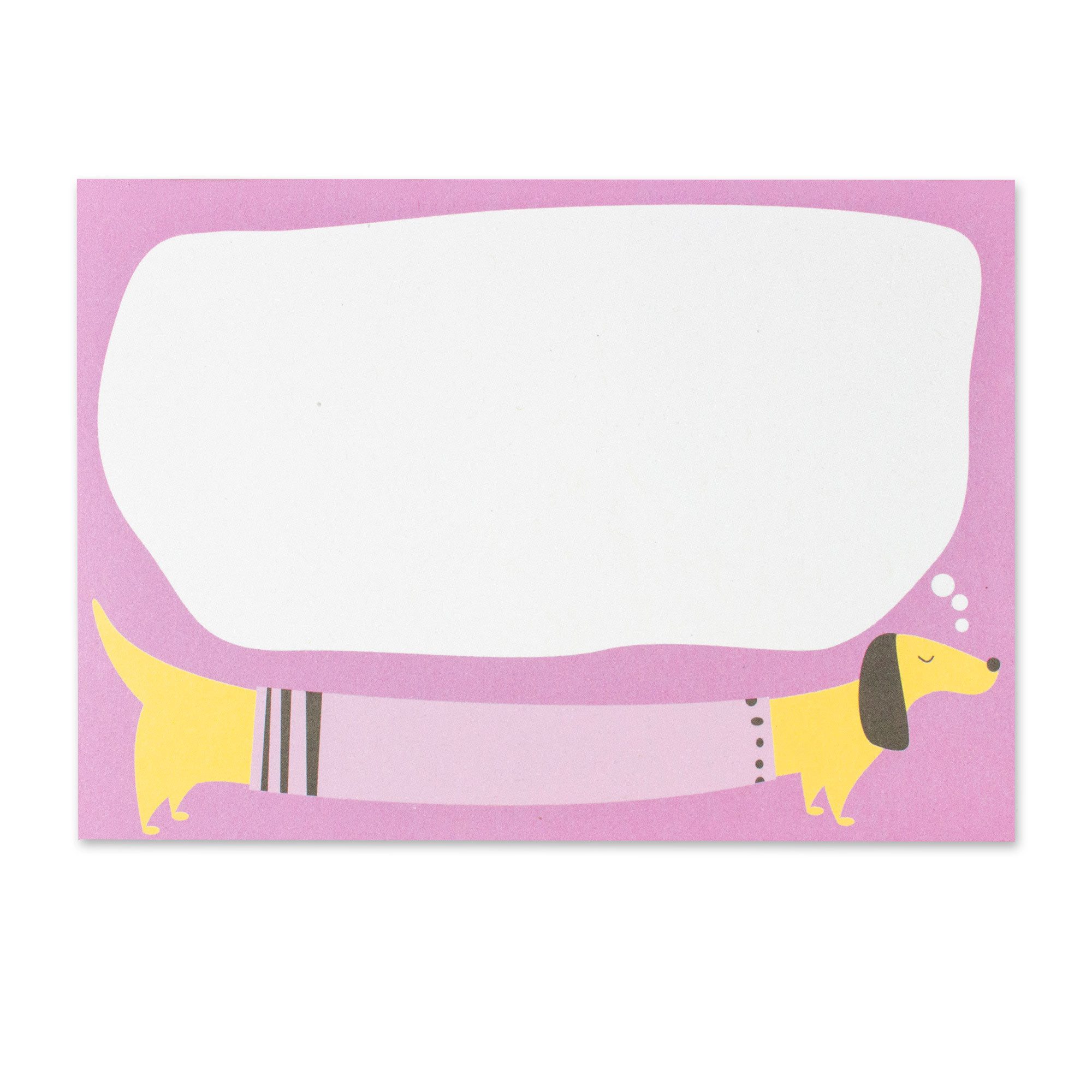 Bow & Hummingbird Notizblock Notizblock Dreaming Dachshund, 100 % Recyclingpapier