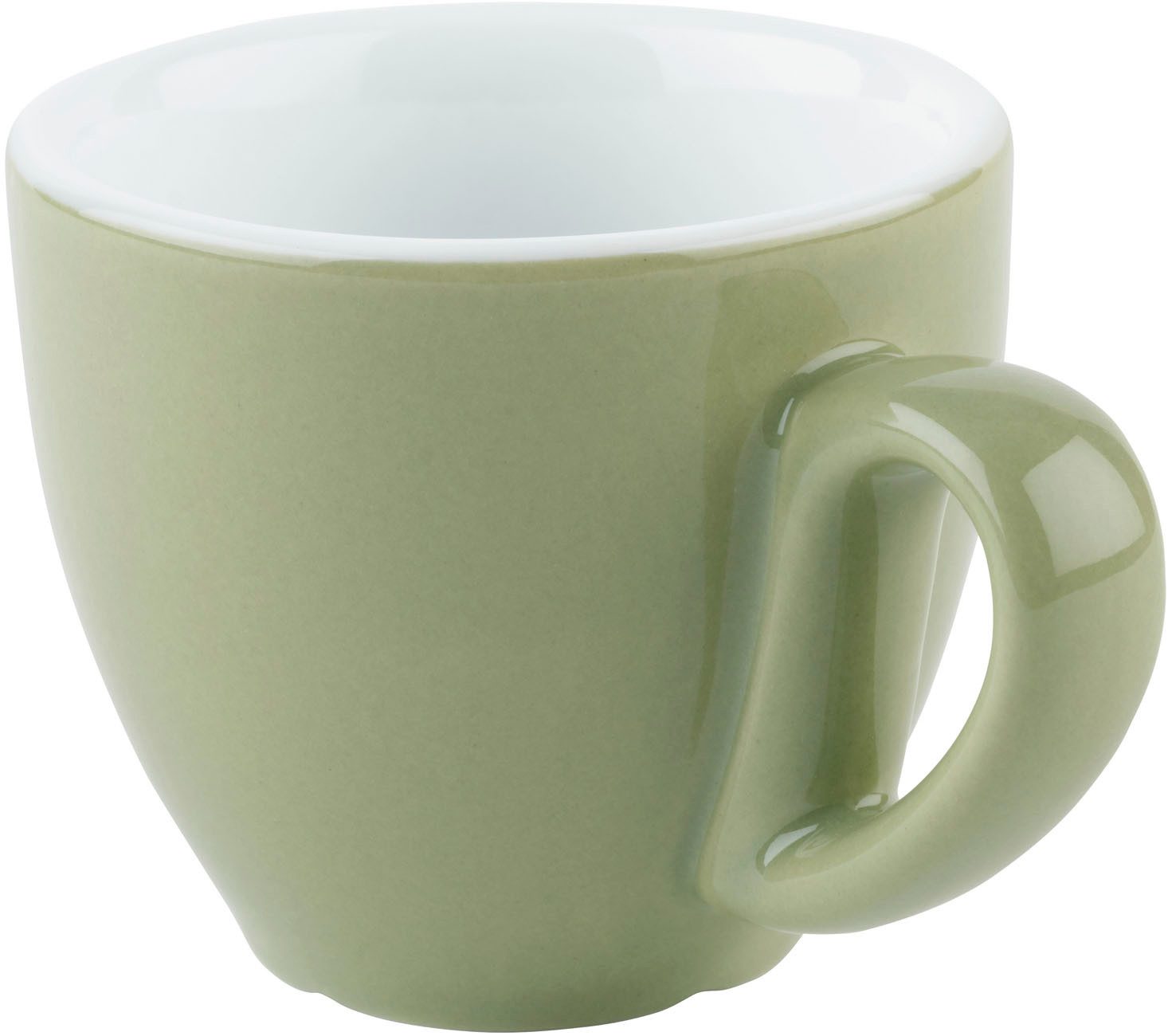 APS Espressotasse 6er Set Espresso Tassen -SNUG-, 6-tlg., Porzellan, für Heißgetränke aller Art geeignet