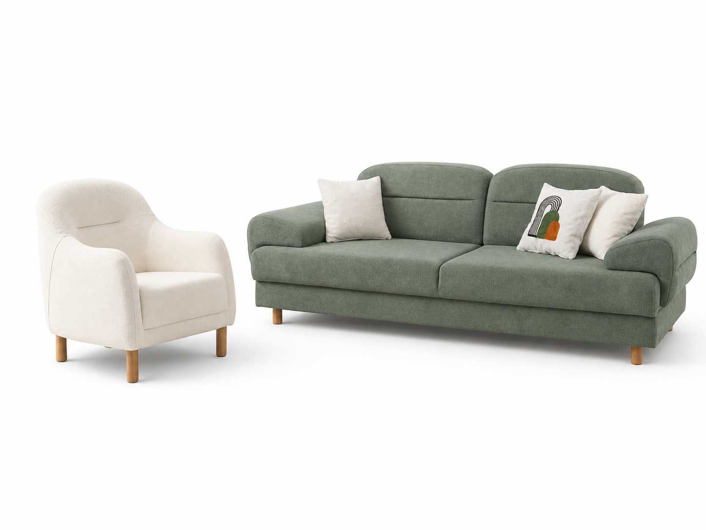 JVmoebel Polstergarnitur Elegant Wohnzimmer Set 3+1 Sitzer Luxusmöbel Komplettes Sofagarnitur, (2-tlg), Made in Europa
