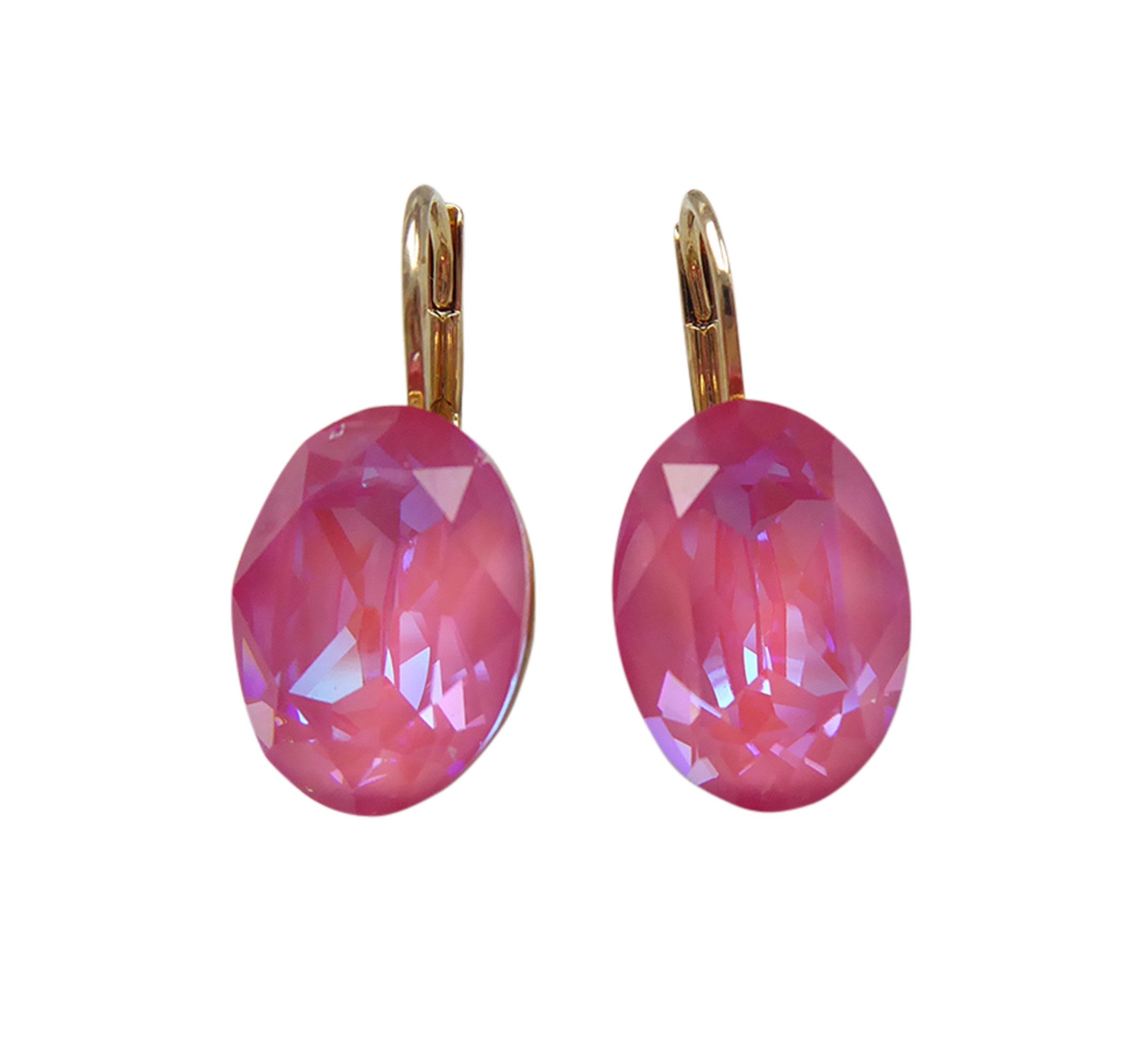 Mugello Paar Ohrhänger Ava pink vergoldet Hingucker leuchtend Geschenk