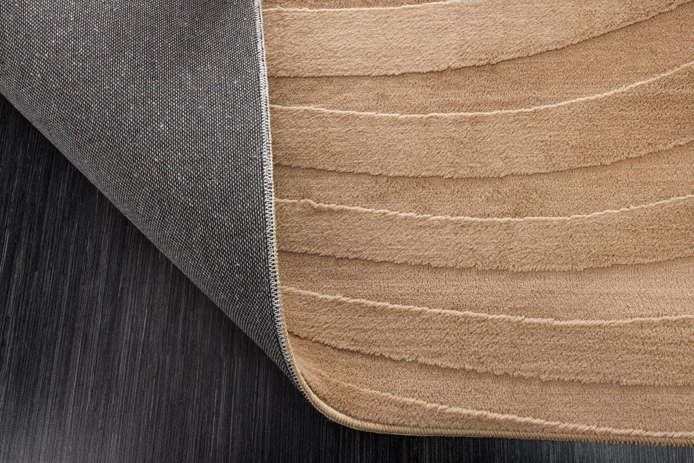 riess-ambiente Designteppich WAVE 230x160cm beige - 3D-Strukturiert, Hoch-Tief-Effekt, modern, rechteckig, Höhe: 10 mm, Kurzflor-Teppich für Indoor - ideal für  – Bild 5 von 5