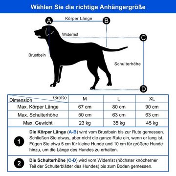 TIGGO Fahrradhundeanhänger DOGGYHUT® "Tobi" LARGE Hundefahrradanhänger Fahrradanhänger, Geeignet für mittelgroße und große Hunde